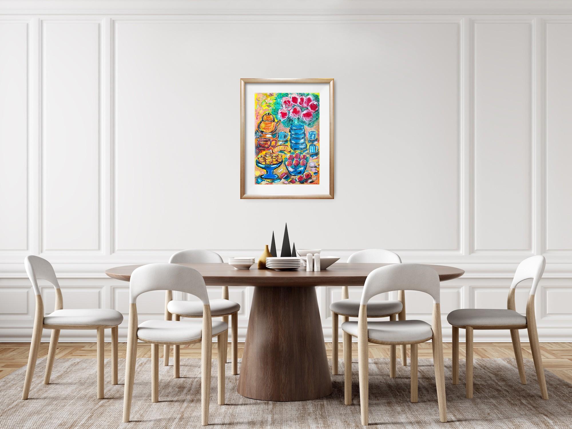 Nature morte expressionniste fauve contemporaine 