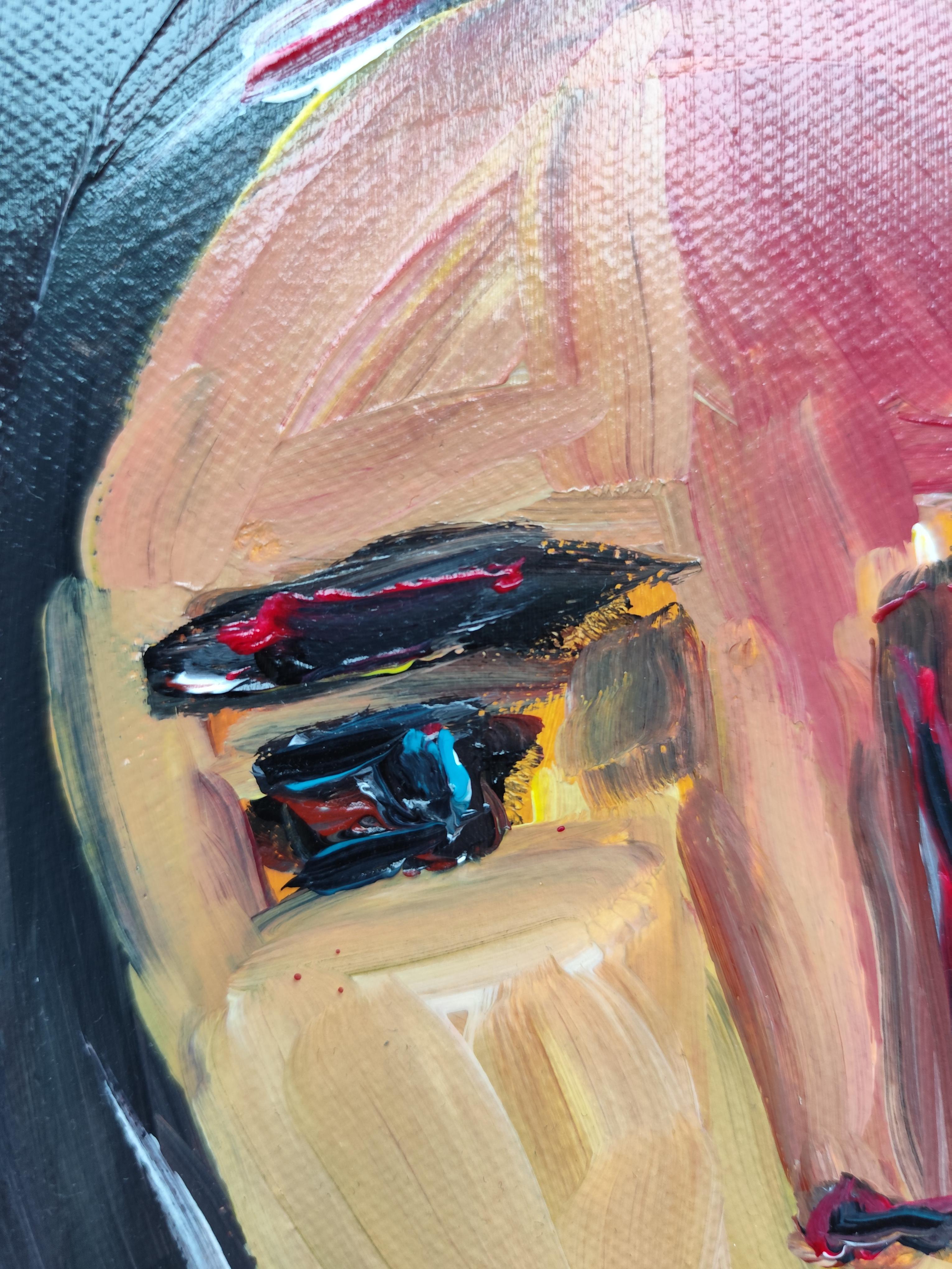 Contemporary Figurative Painting  of woman's portrait 