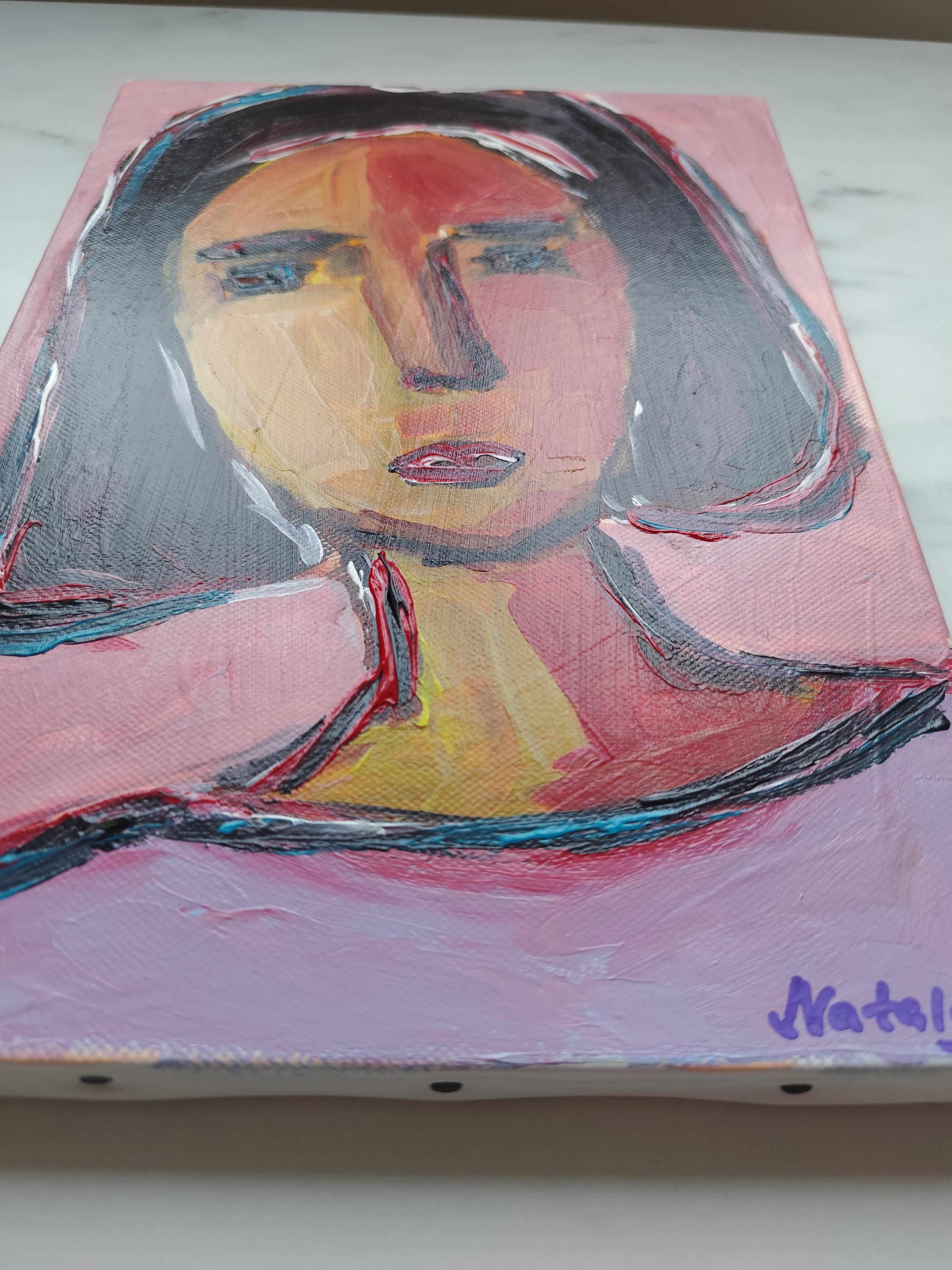 Contemporary Figurative Painting  of woman's portrait 