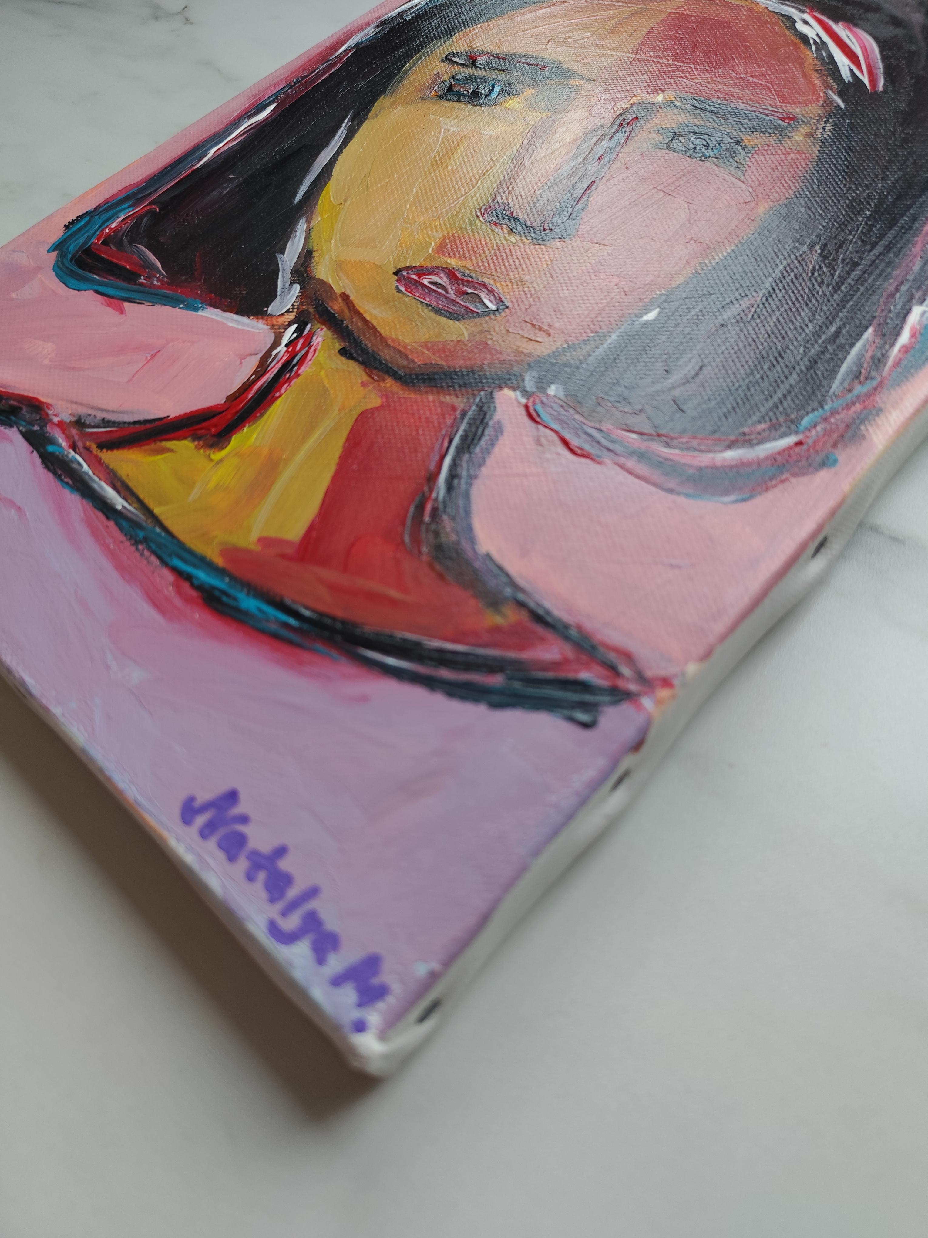 Contemporary Figurative Painting  of woman's portrait 