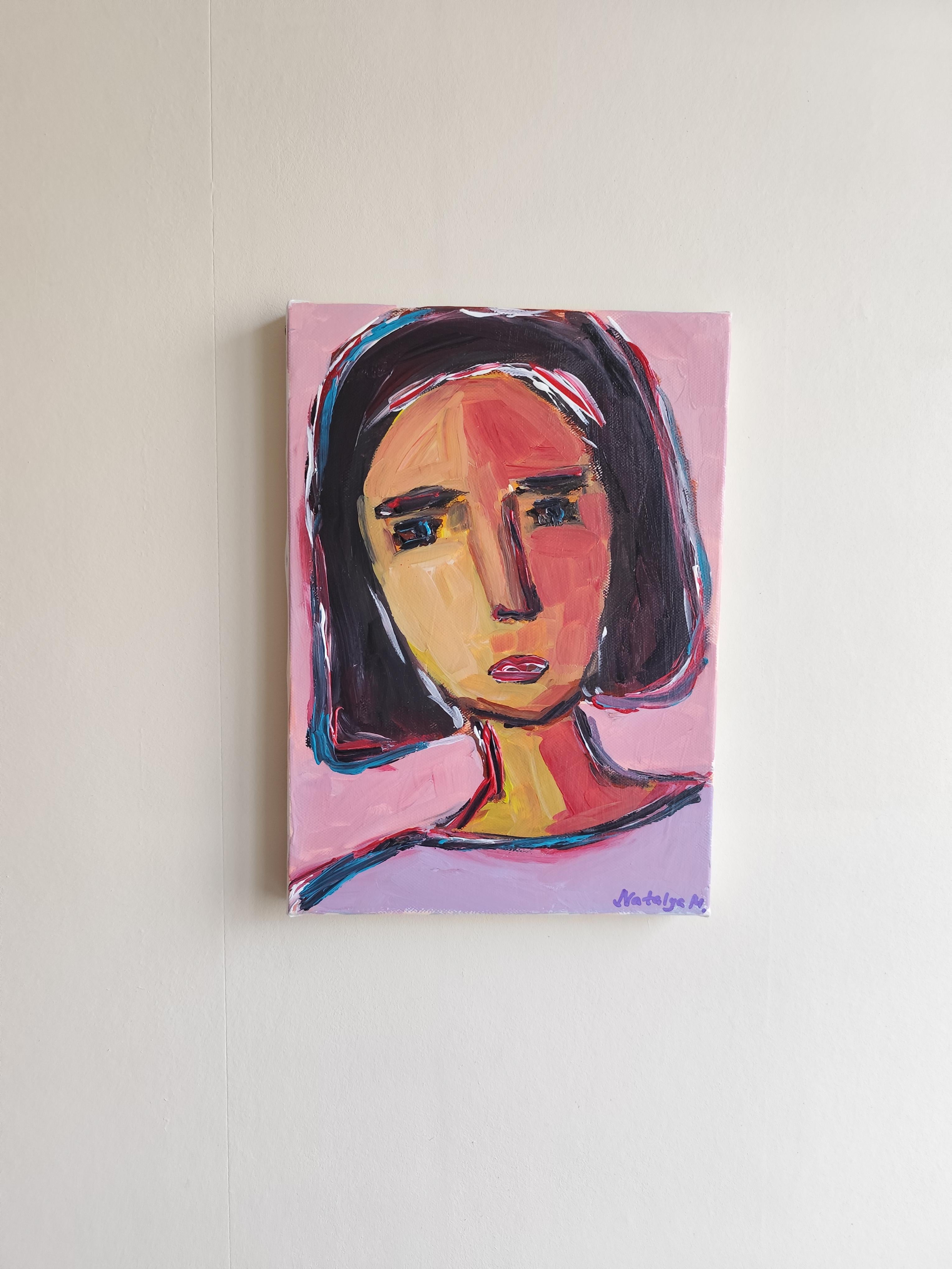 Contemporary Figurative Painting  of woman's portrait 