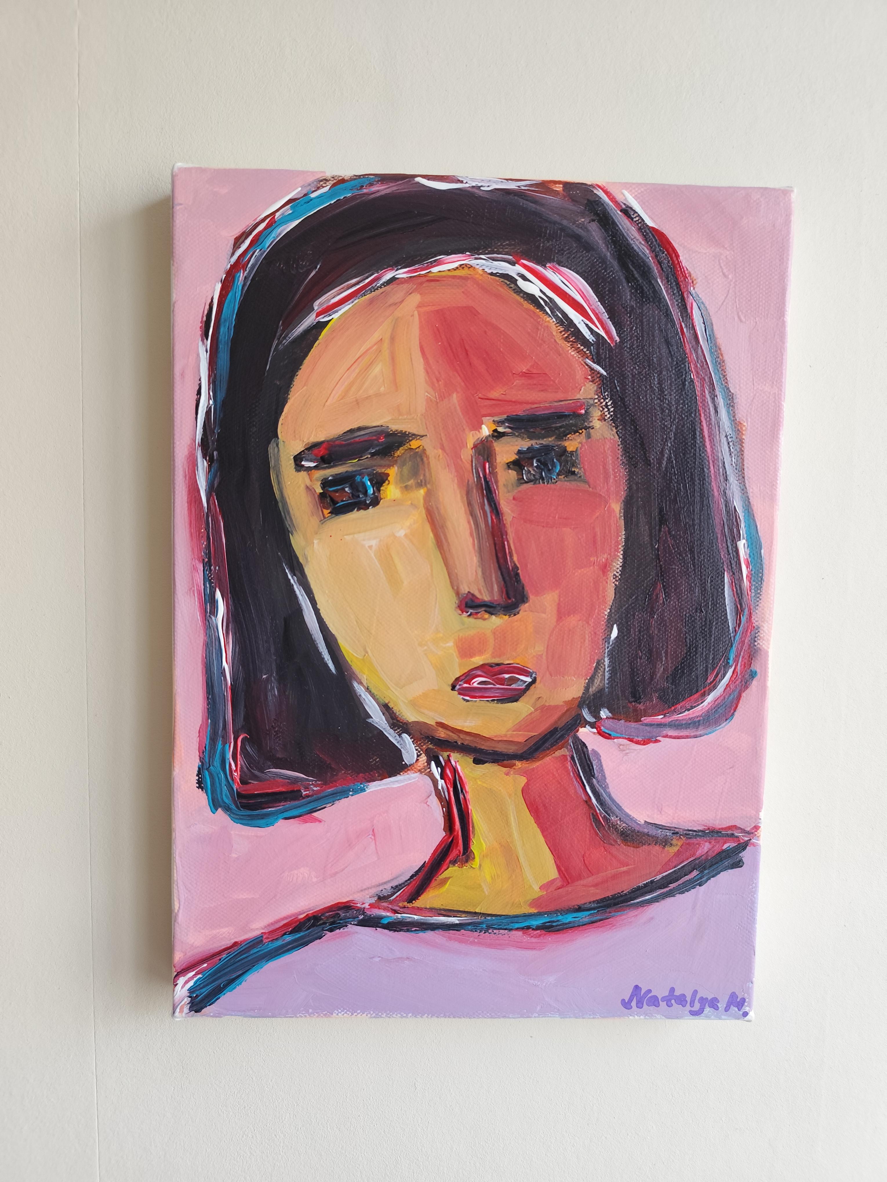 Contemporary Figurative Painting  of woman's portrait 