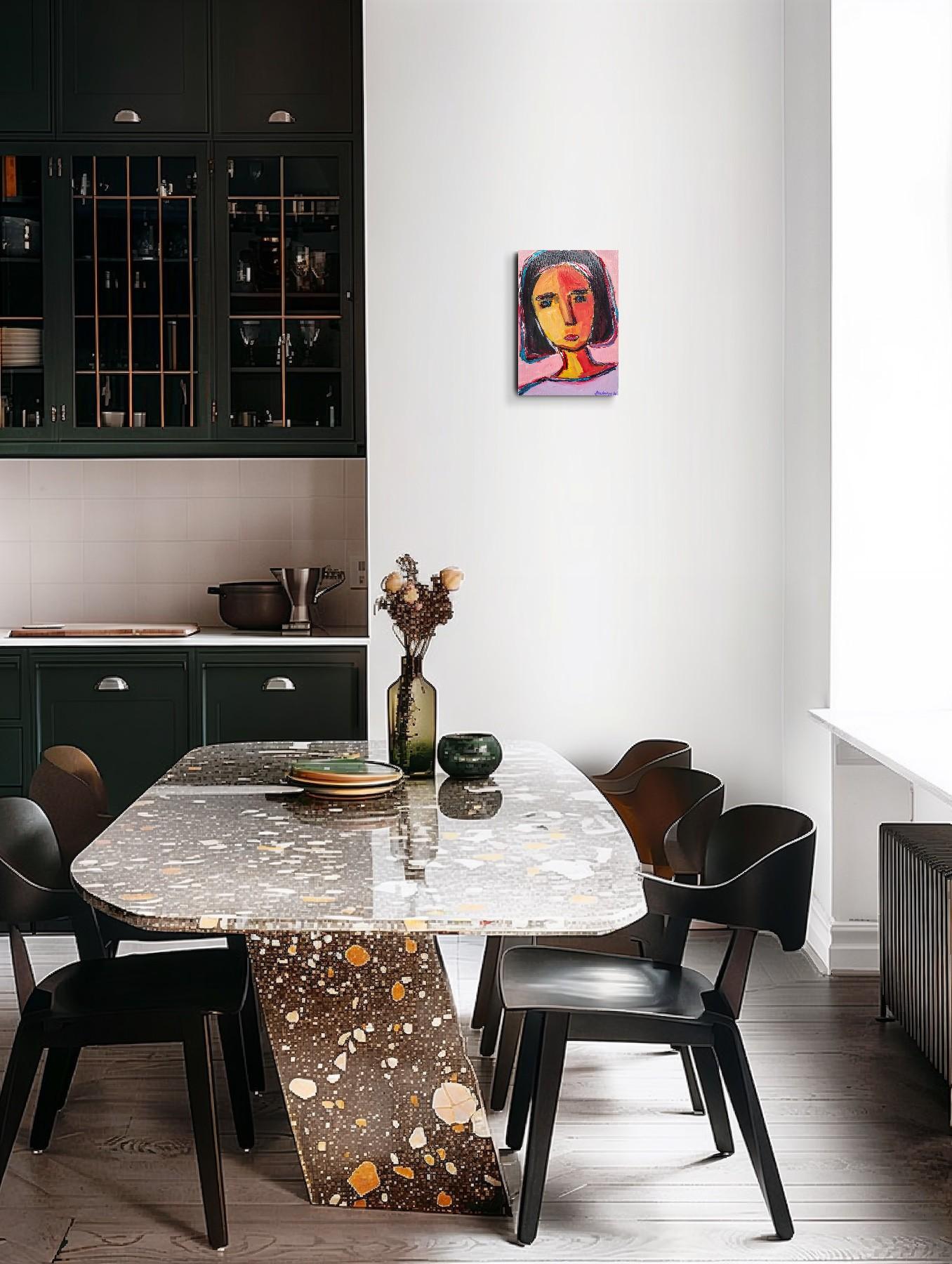 Contemporary Figurative Painting  of woman's portrait 