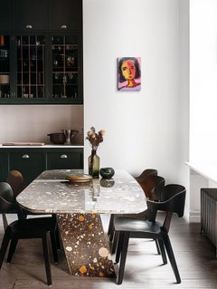 Contemporary Figurative Painting  of woman's portrait "Her inner horizon"