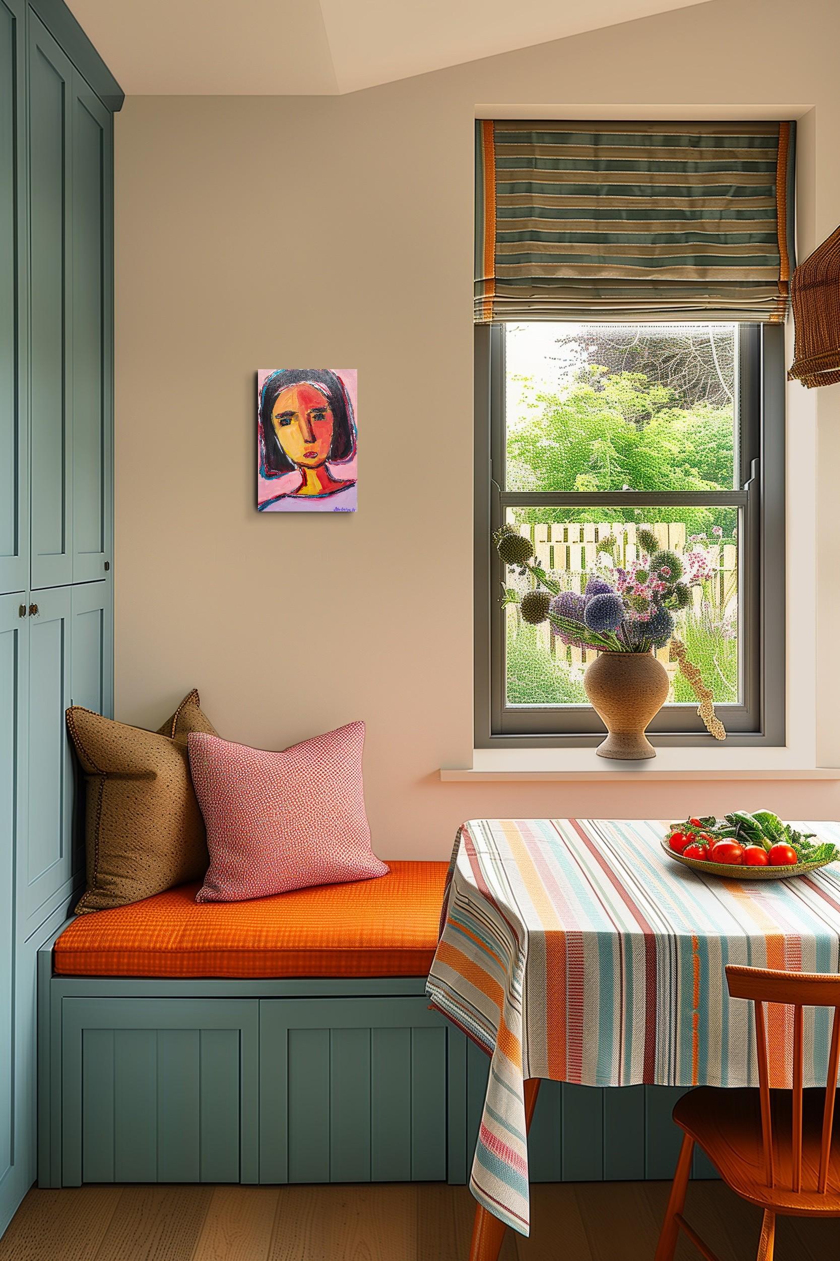 Contemporary Figurative Painting  of woman's portrait 