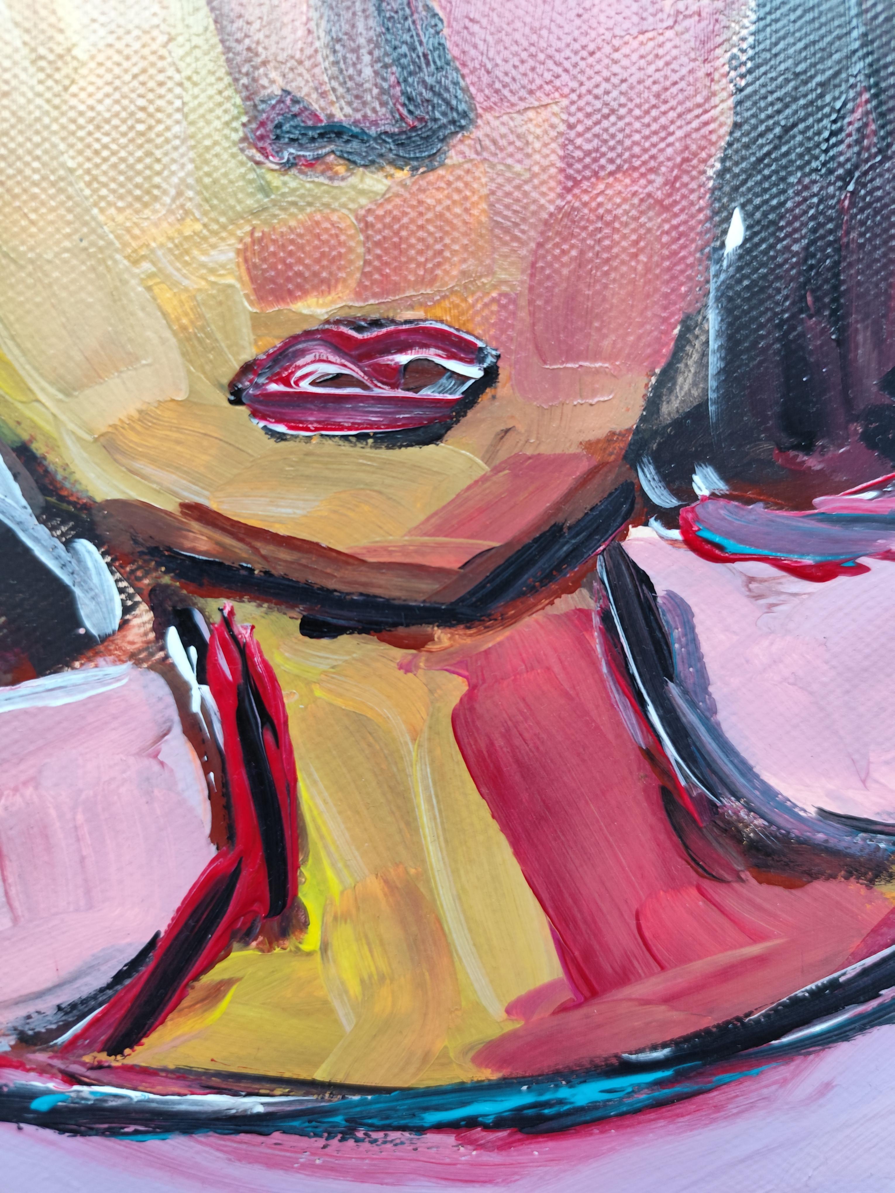 Contemporary Figurative Painting  of woman's portrait 