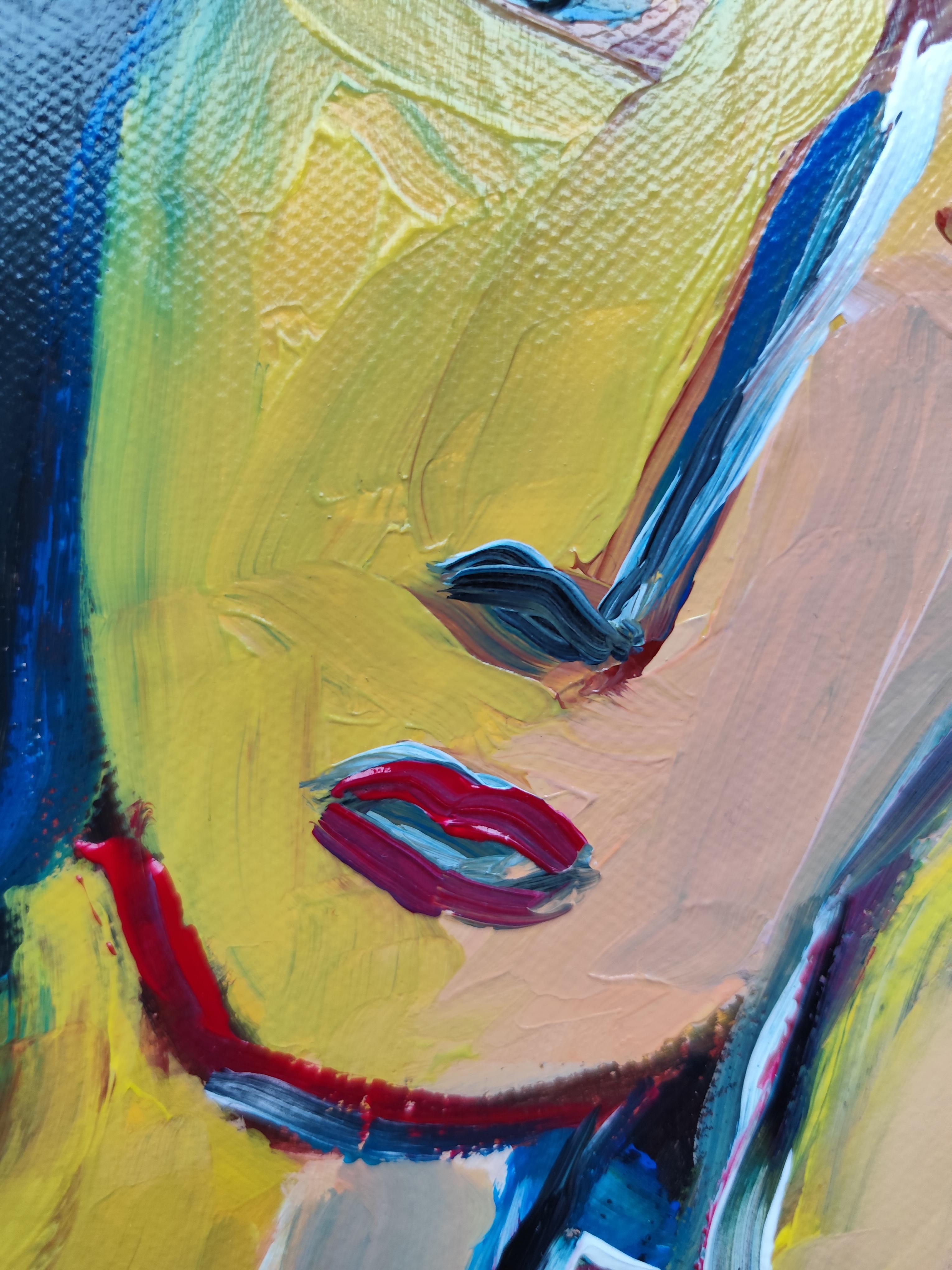 Contemporary Figurative Painting  of woman's portrait 