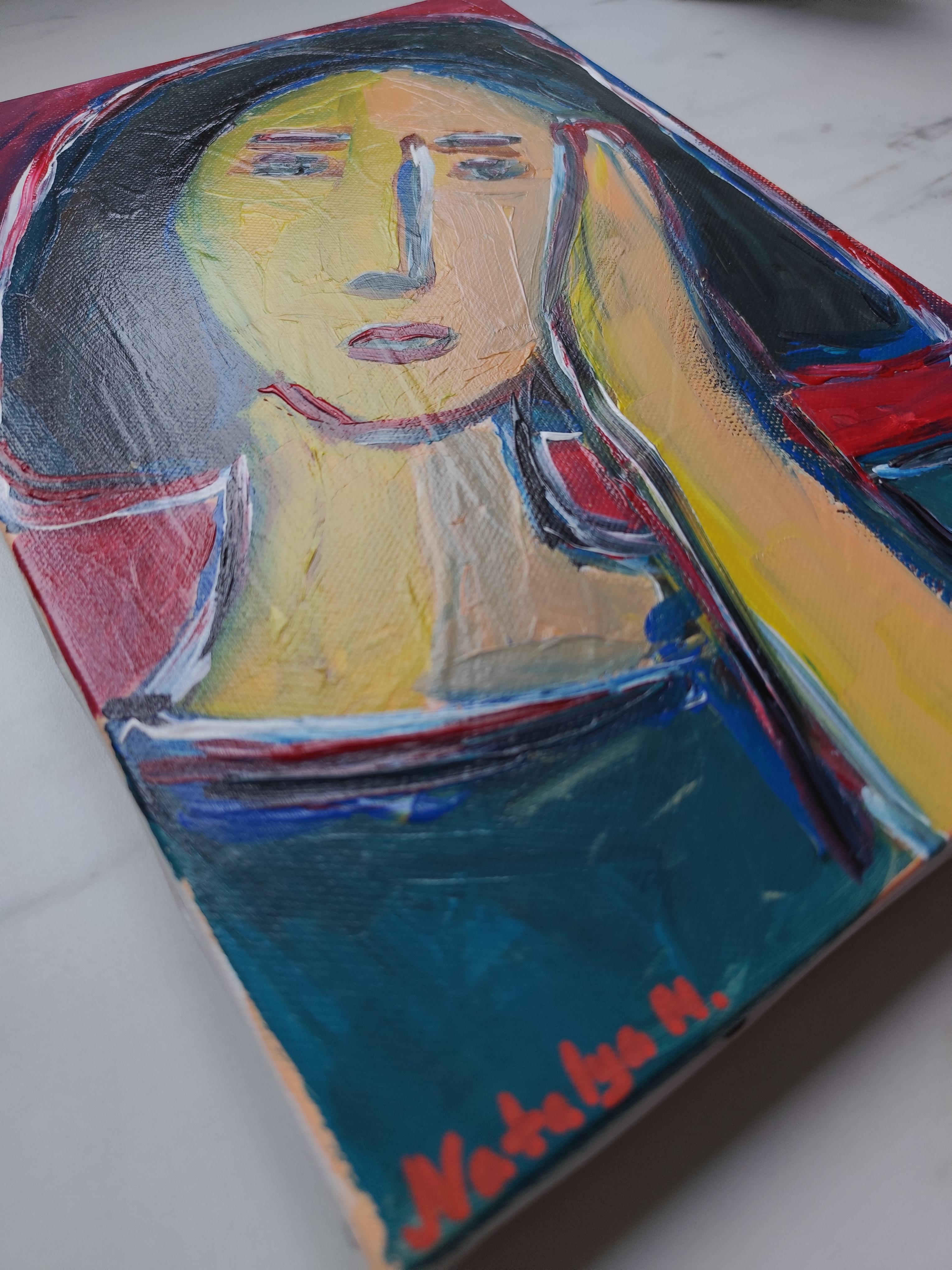 Contemporary Figurative Painting  of woman's portrait 