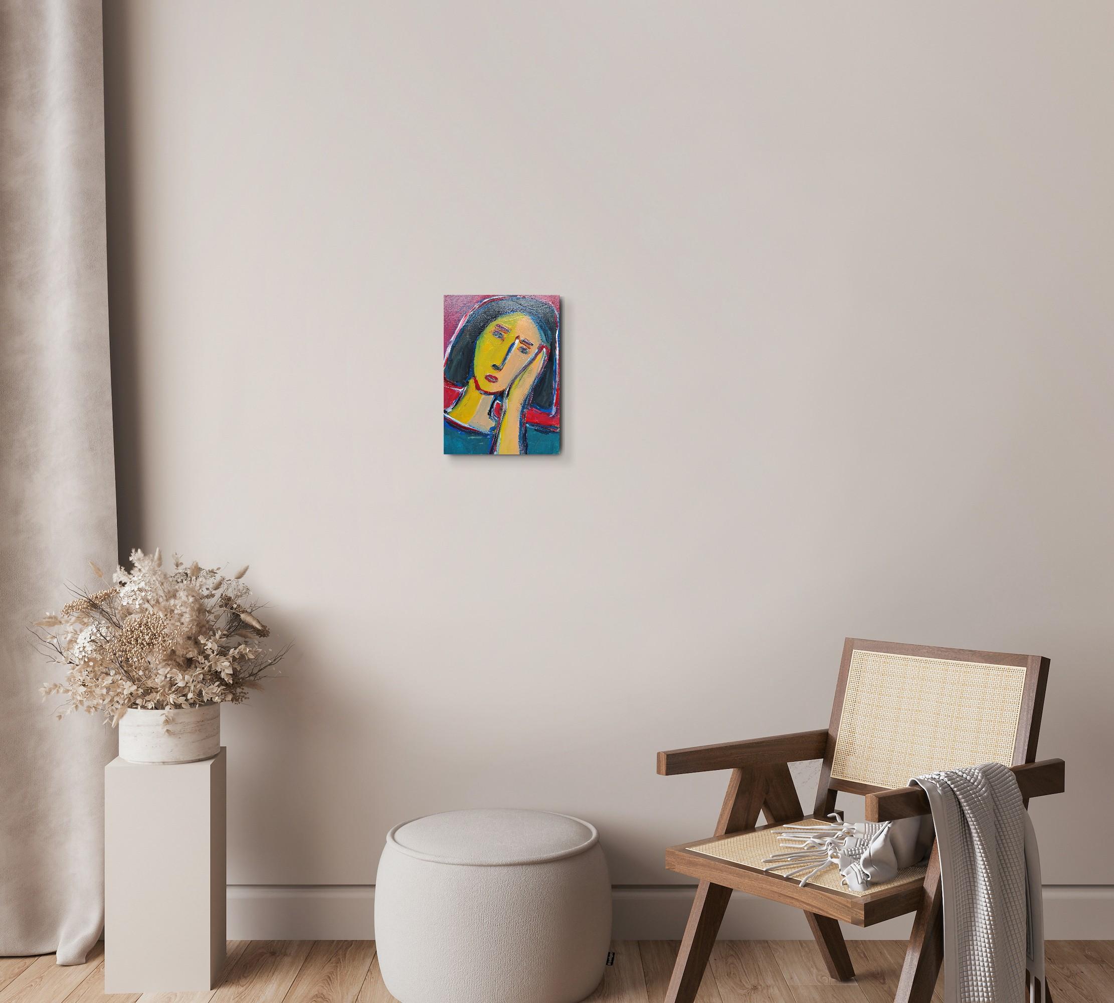 Contemporary Figurative Painting  of woman's portrait 