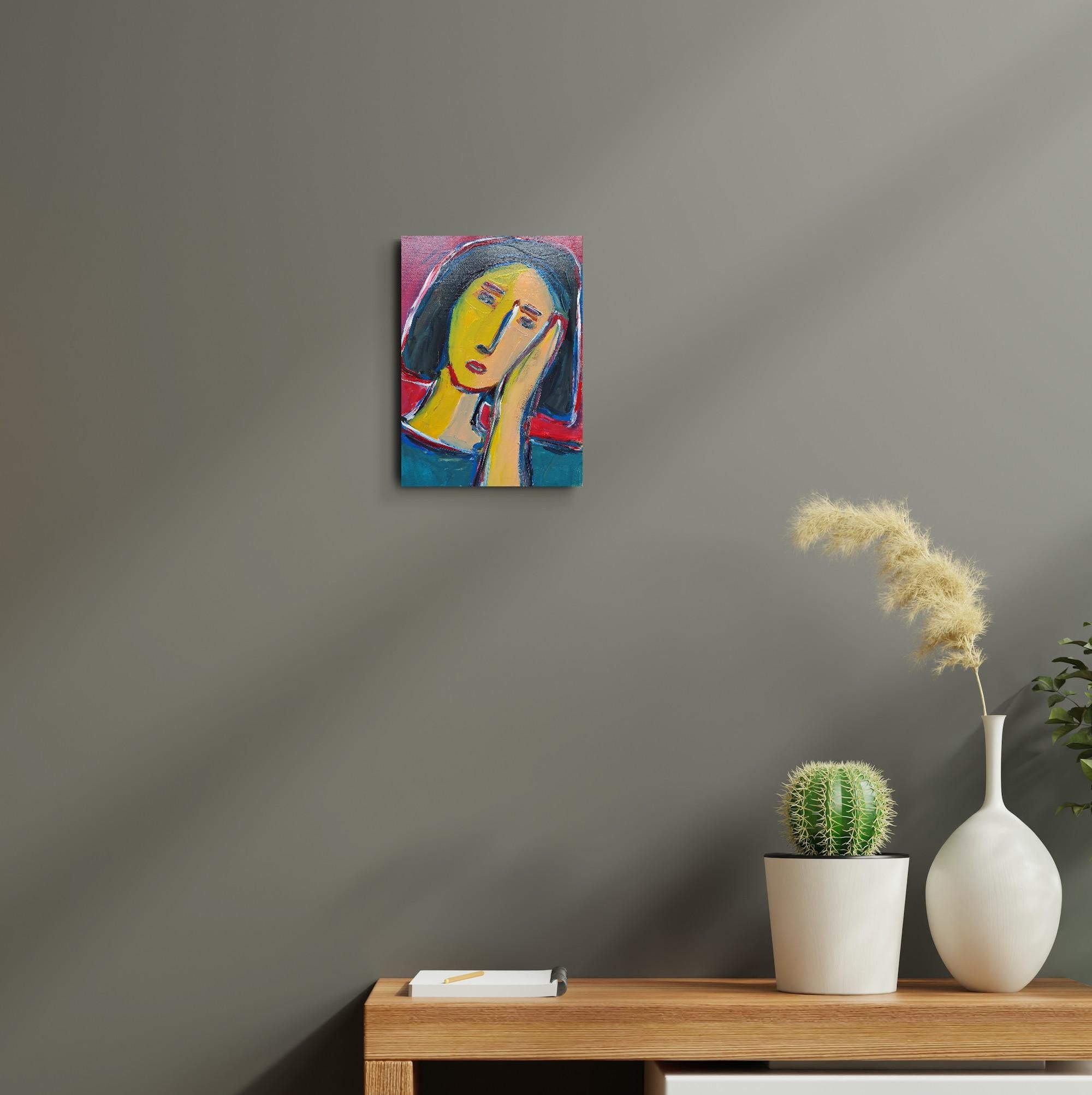 Contemporary Figurative Painting  of woman's portrait 