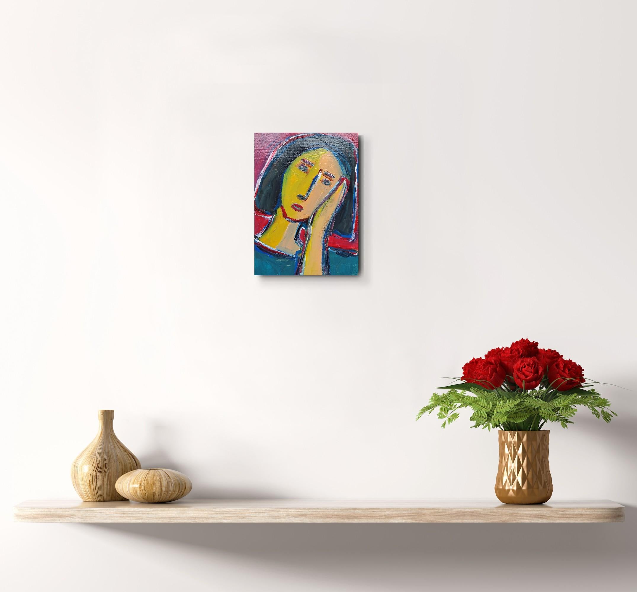 Contemporary Figurative Painting  of woman's portrait 