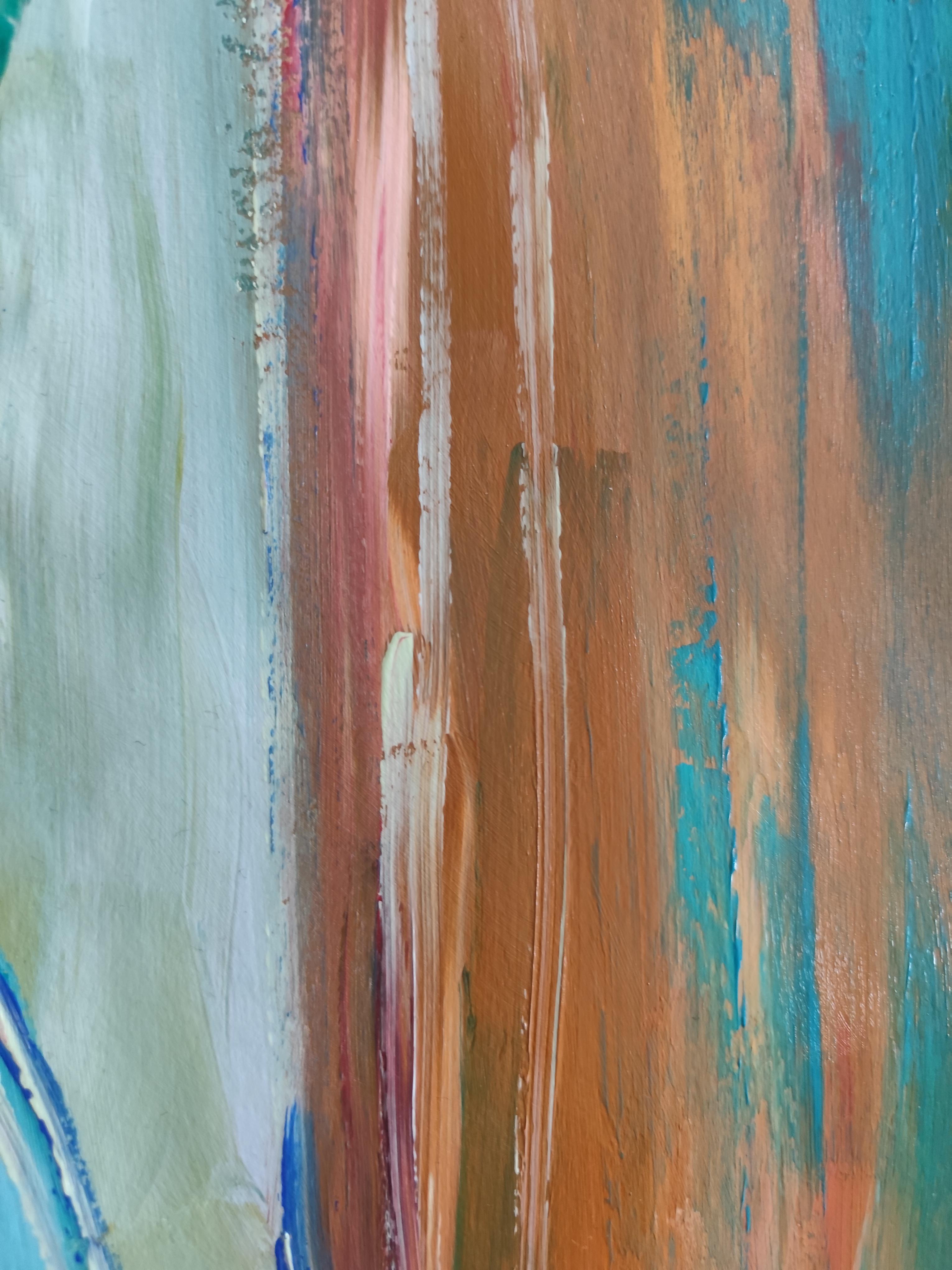 Pittura floreale contemporanea impressionista ed espressiva su carta 