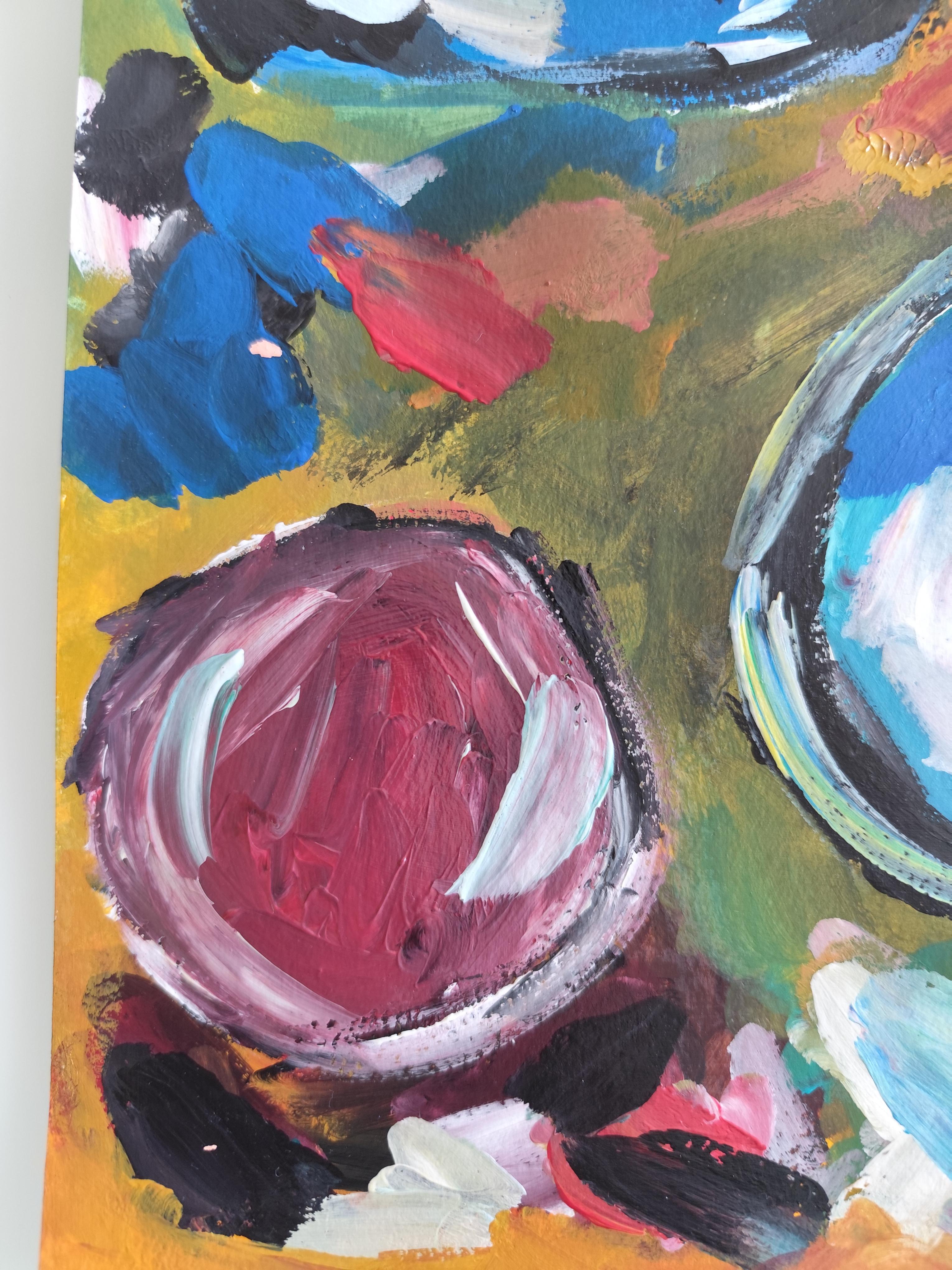 Contemporary impressionist fauvist still life painting 