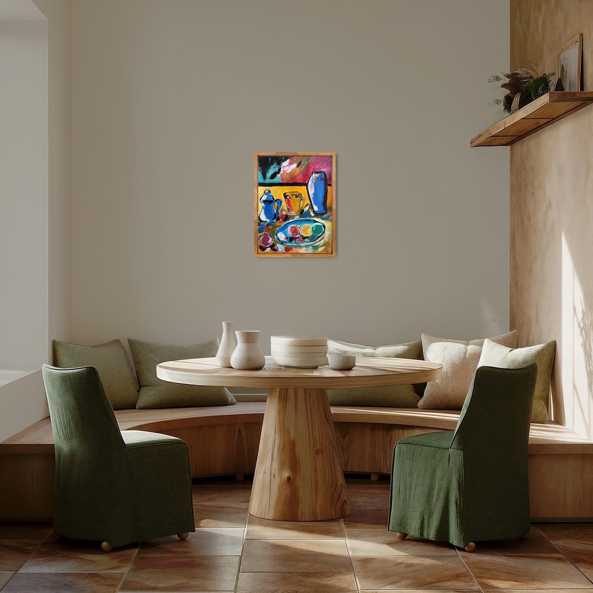Contemporary impressionist fauvist still life painting 