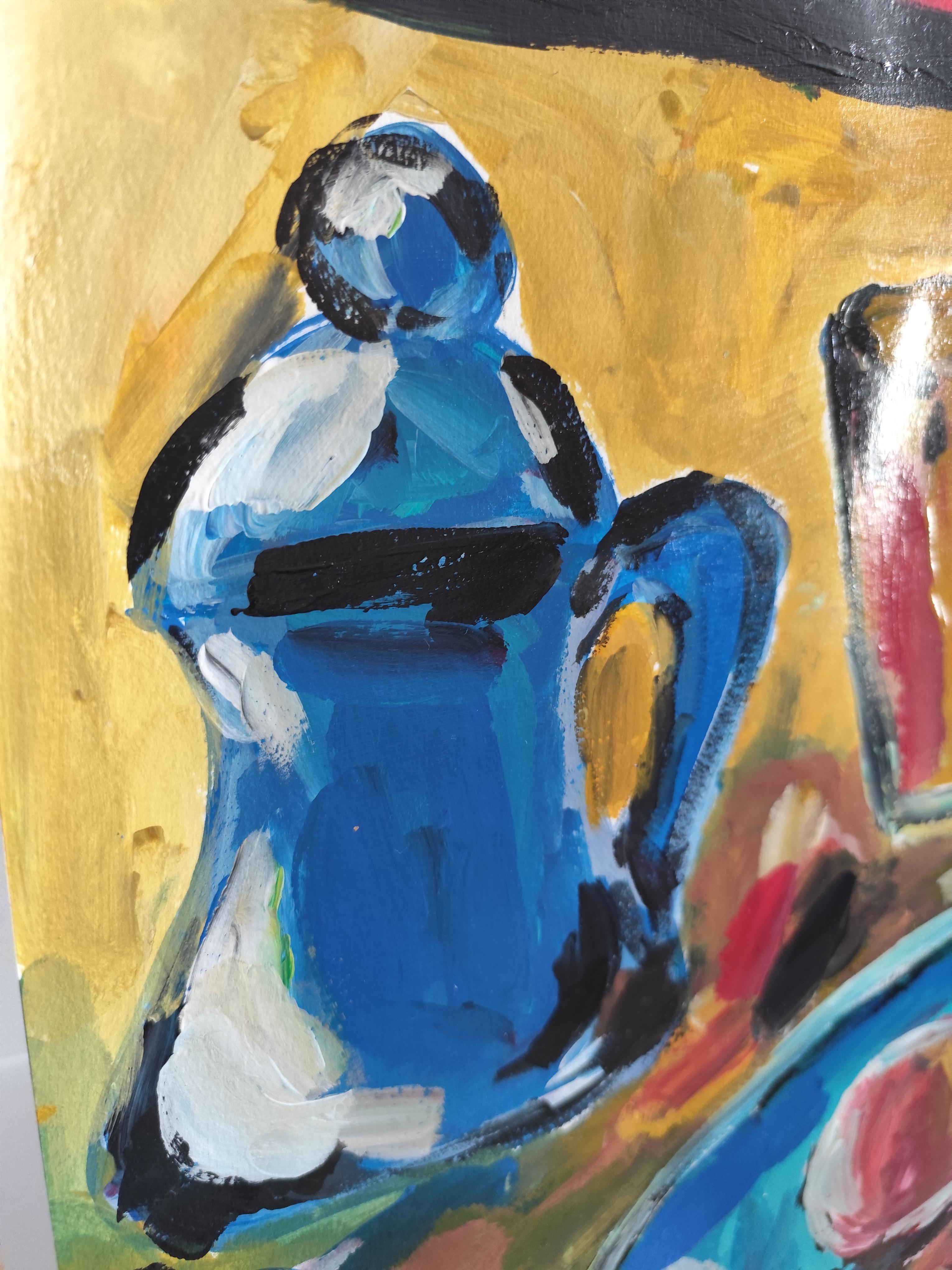 Contemporary impressionist fauvist still life painting 