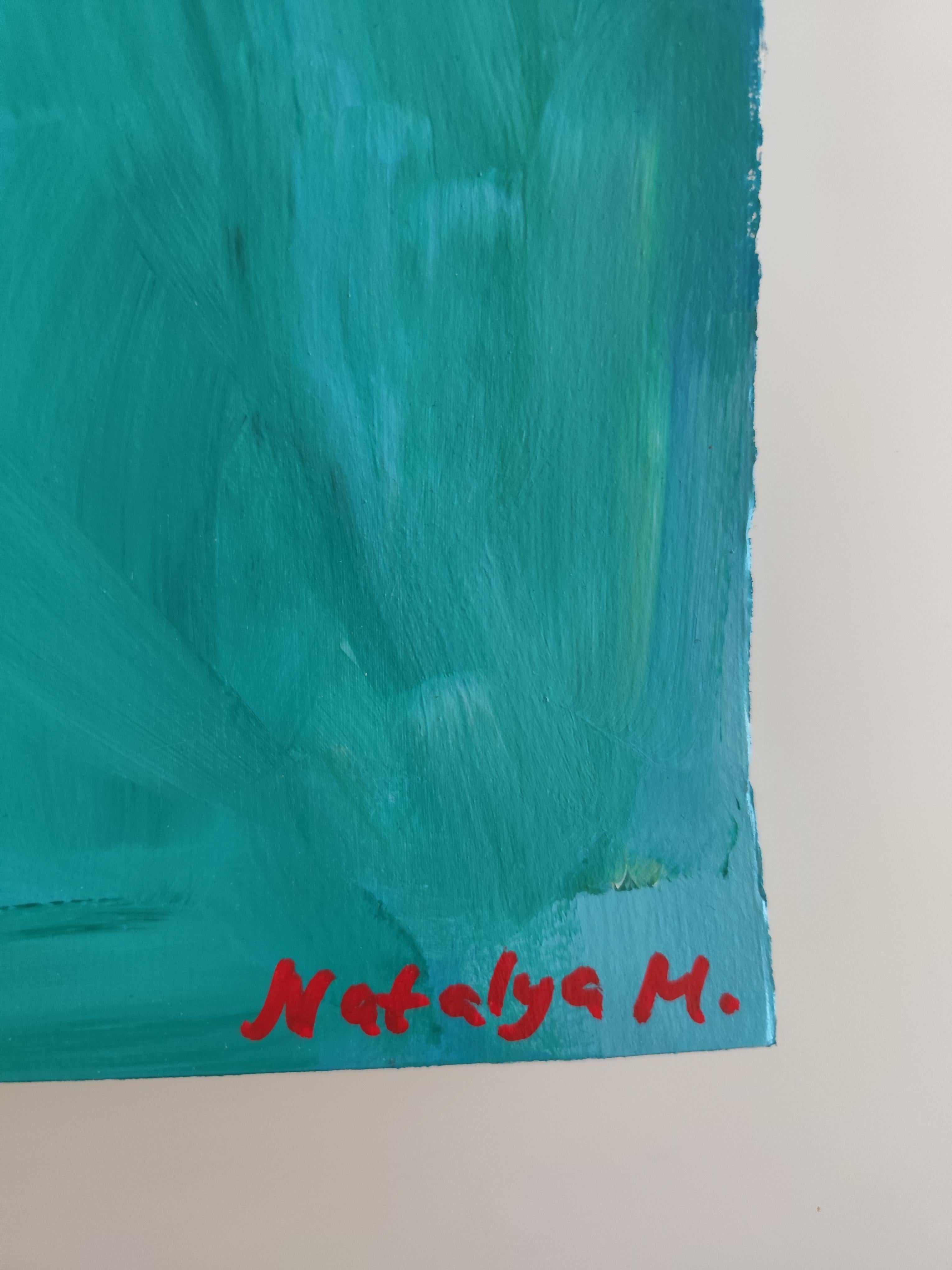 Zeitgenössische große abstrakte expressionistische Blumenmalerei 