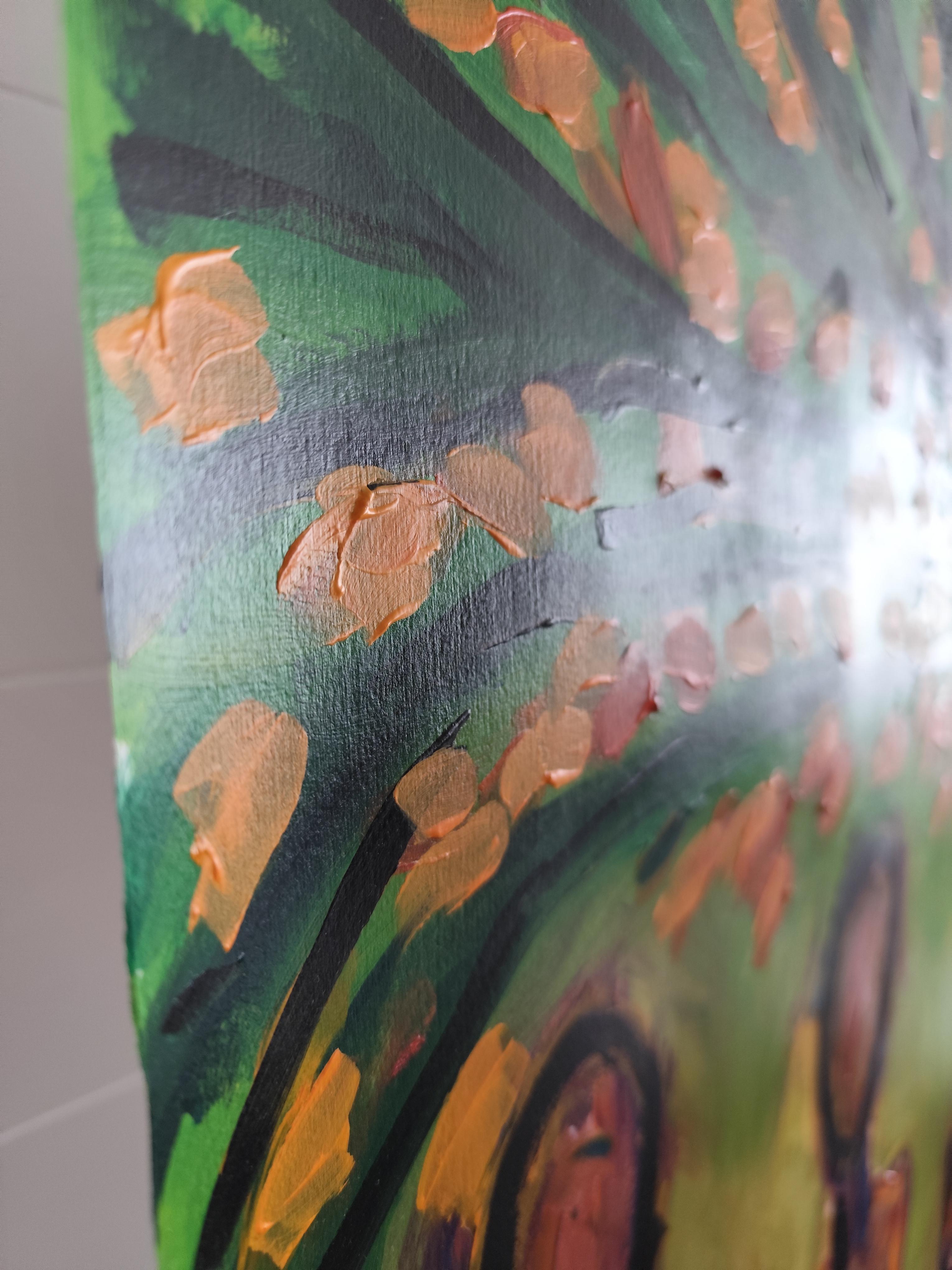 Contemporary large abstract figurative painting  of figures 