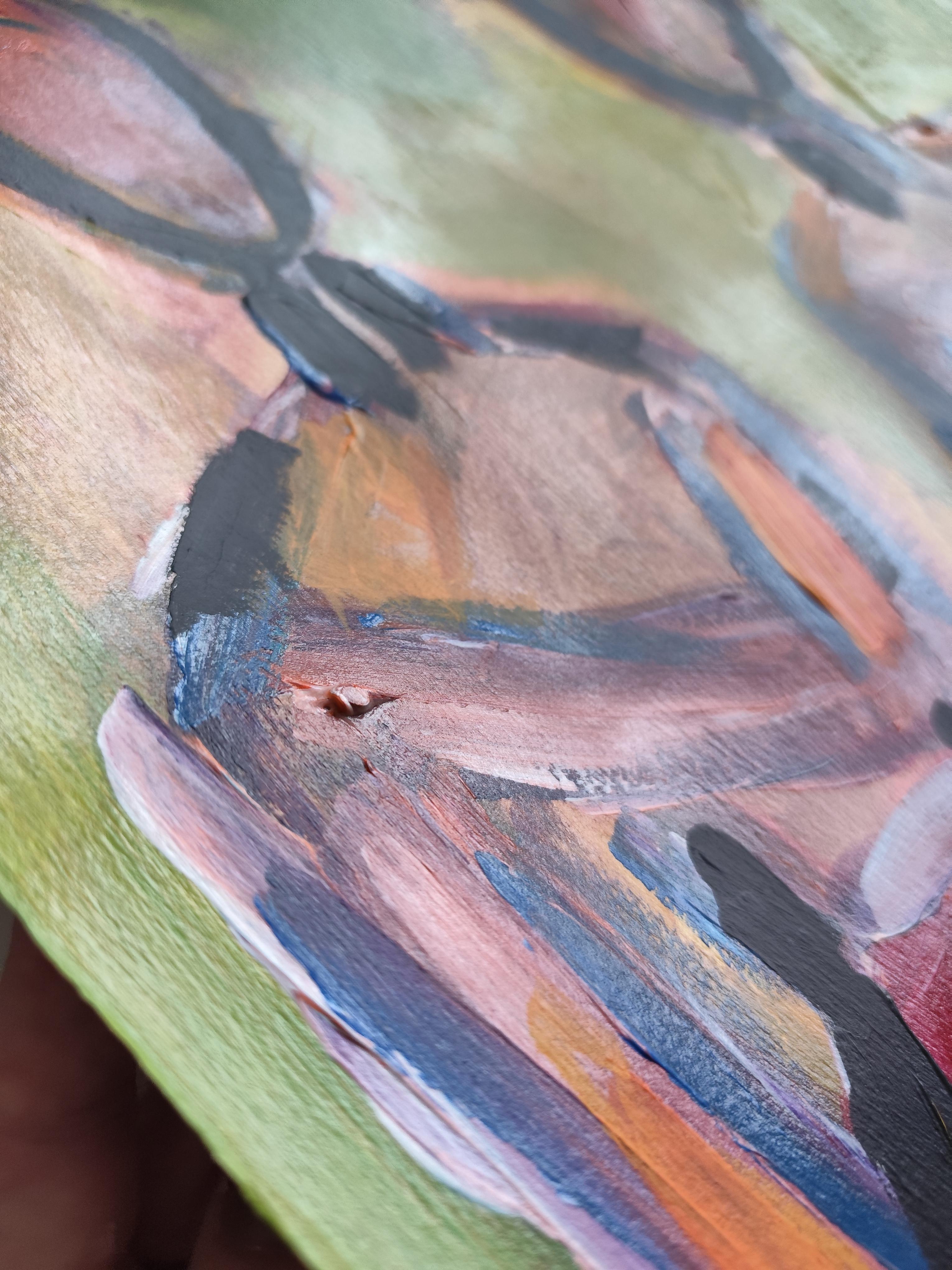 Contemporary large abstract figurative painting  of figures 