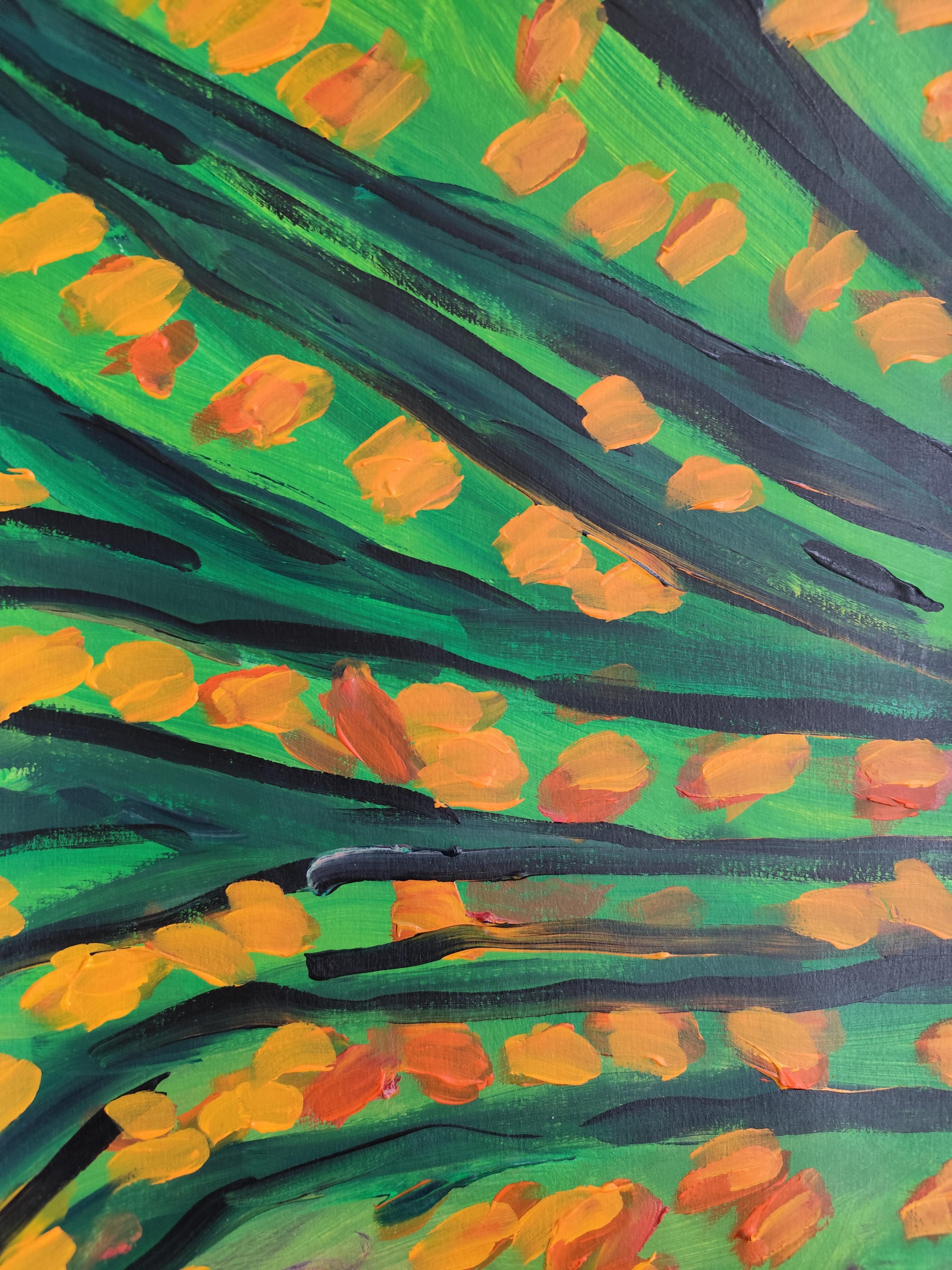 Contemporary large abstract figurative painting  of figures 