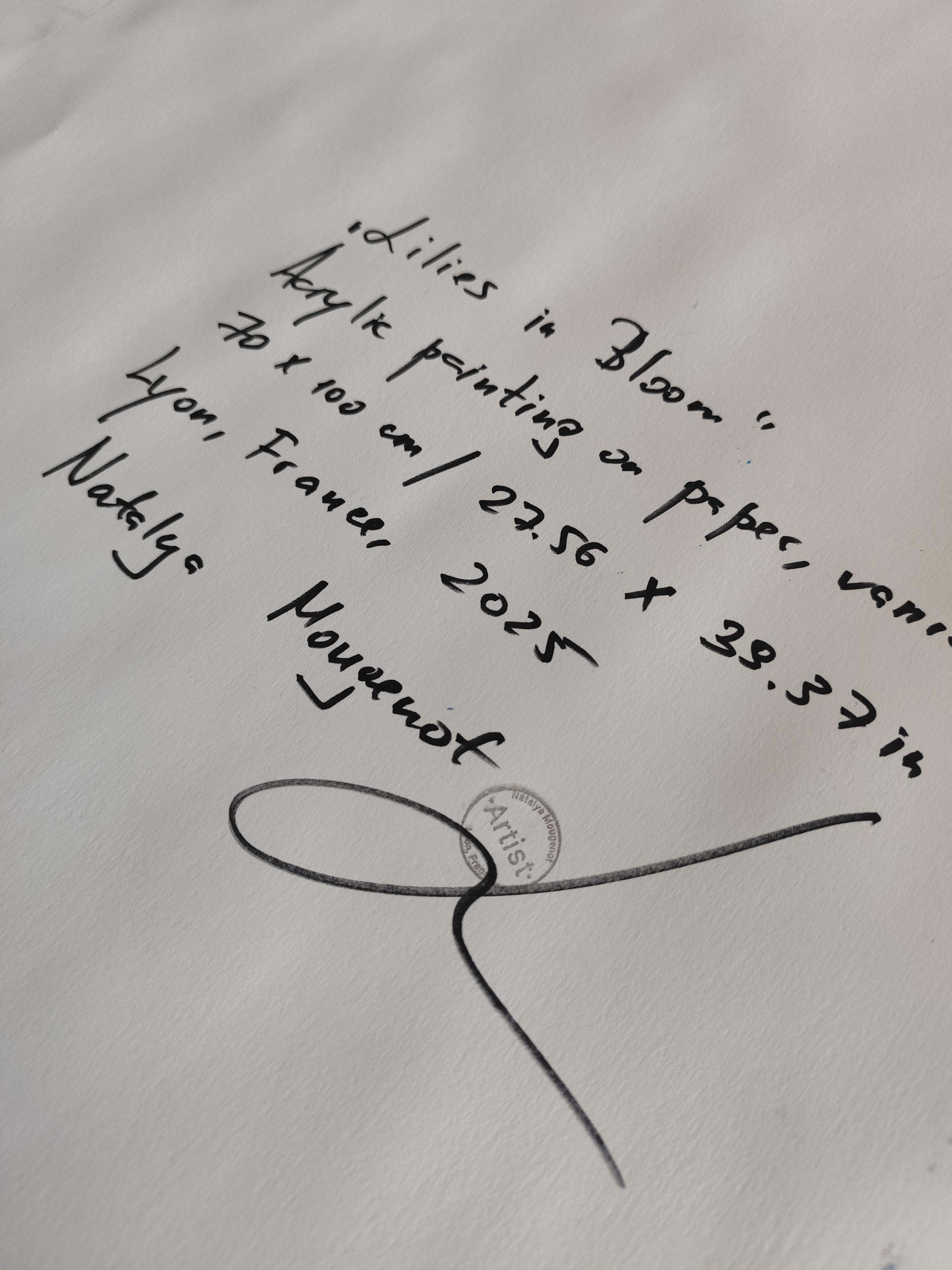 Contemporary large abstract painting inspired by Claude Monet 