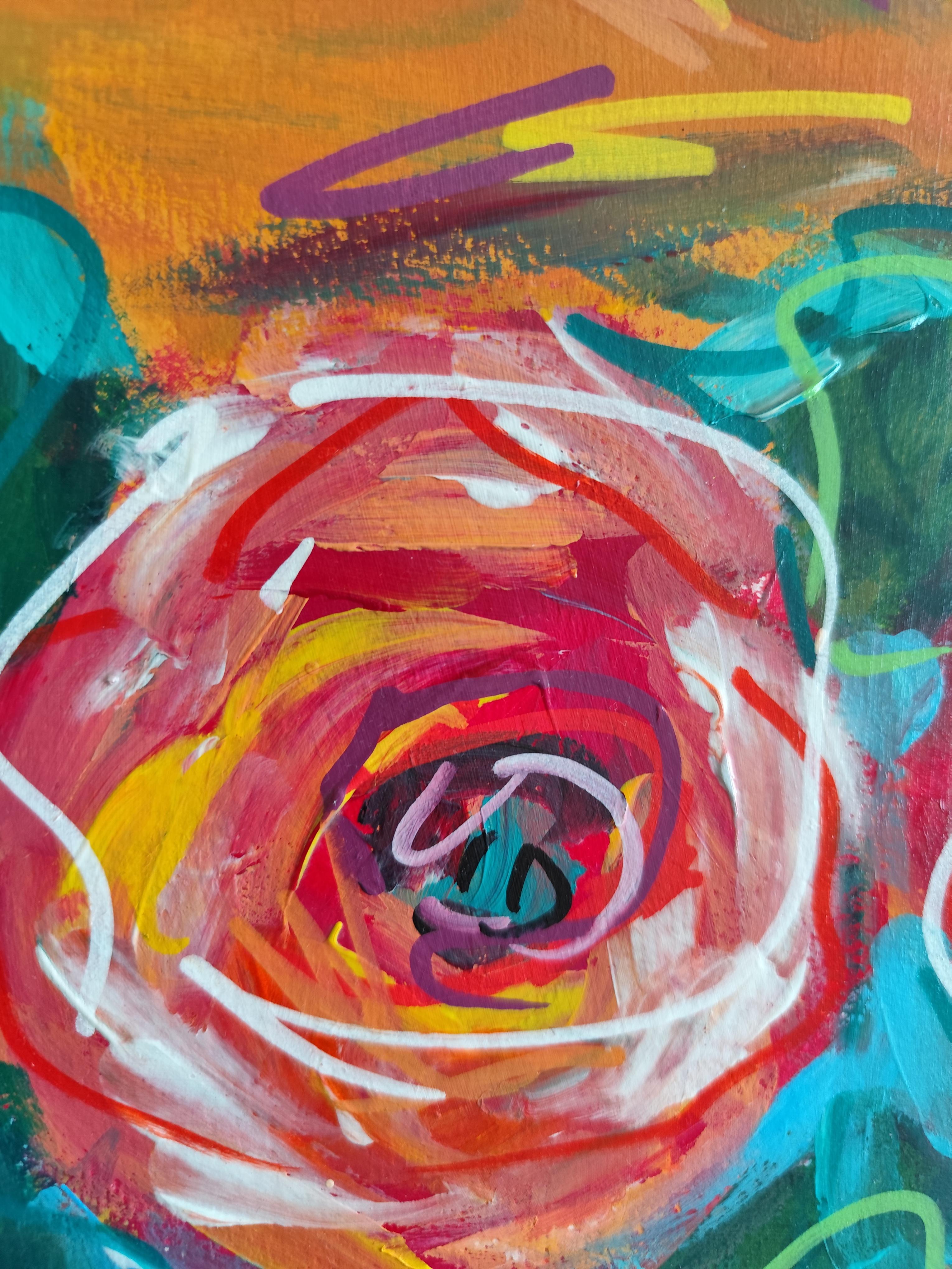 Zeitgenössisches großes figuratives Gemälde inspiriert von Frida Kahlo 