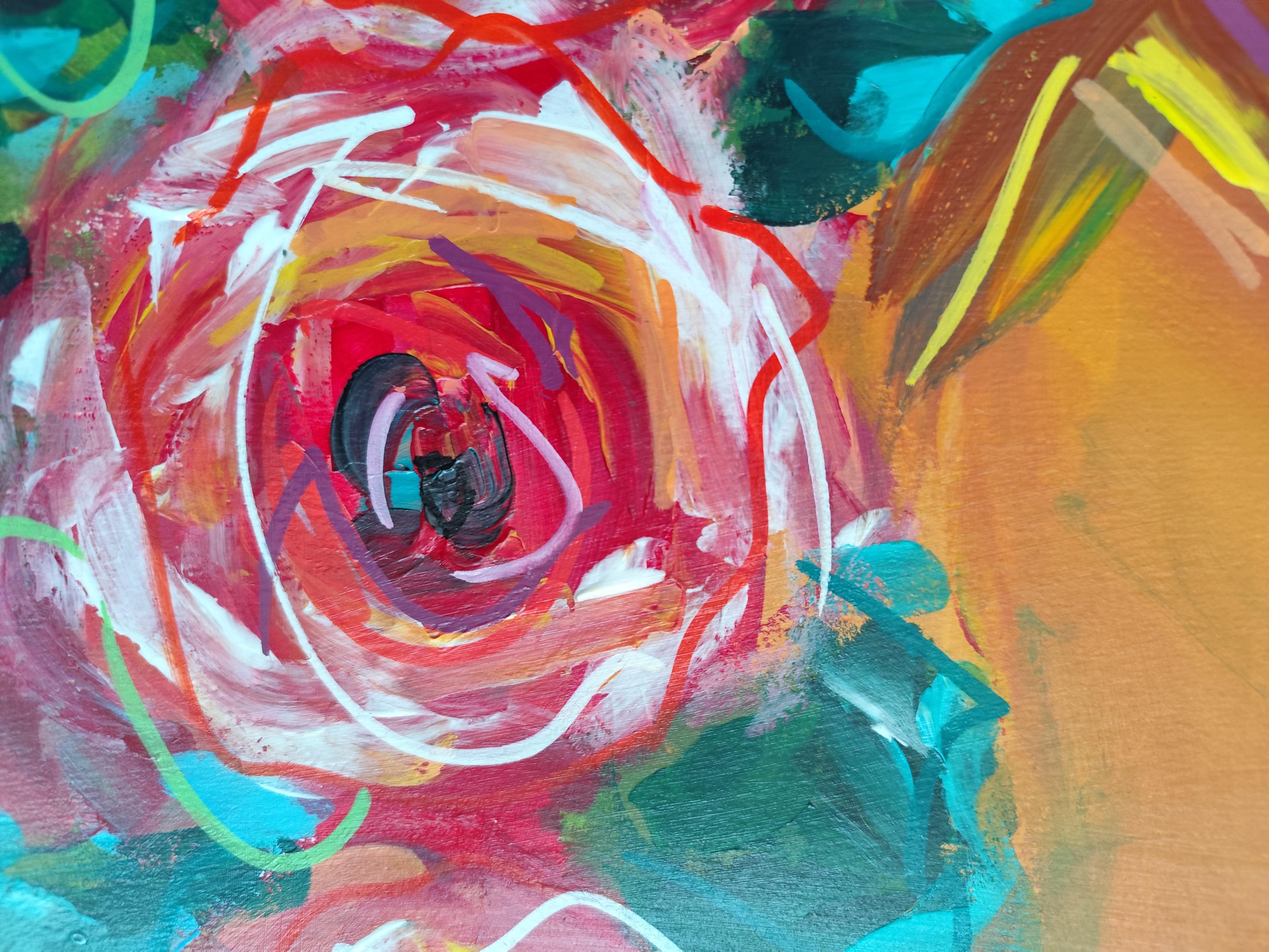 Zeitgenössisches großes figuratives Gemälde inspiriert von Frida Kahlo 