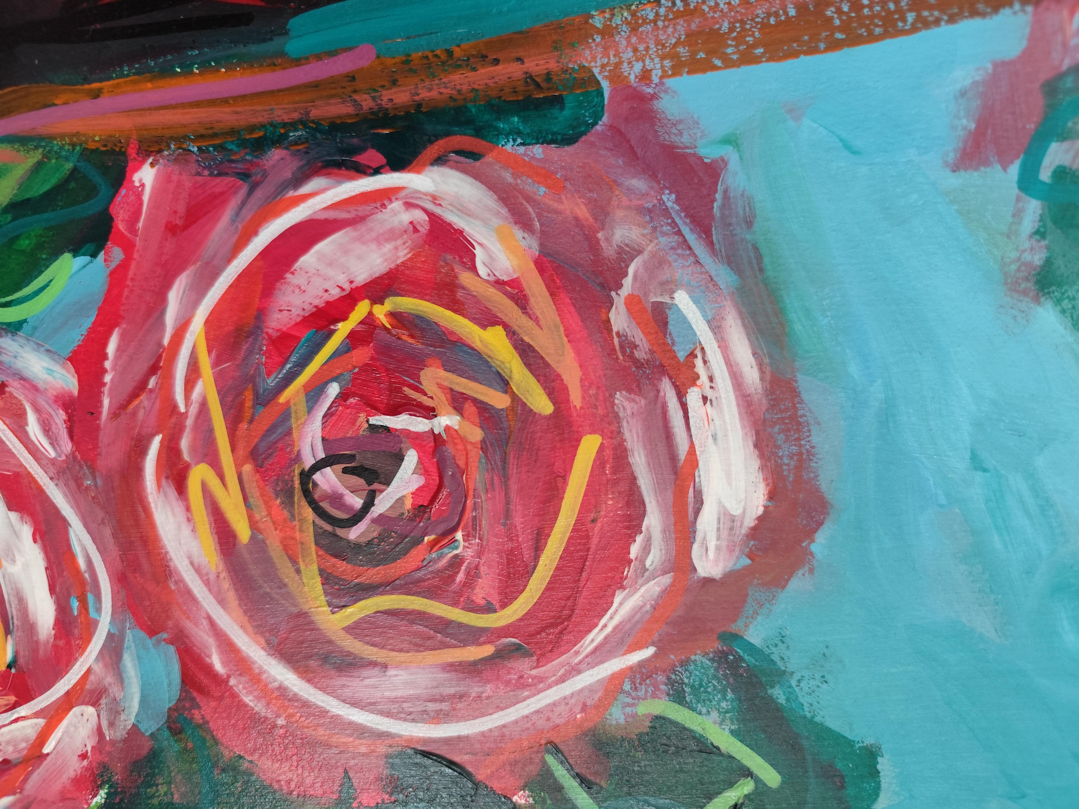 Zeitgenössisches großes figuratives Gemälde inspiriert von Frida Kahlo 