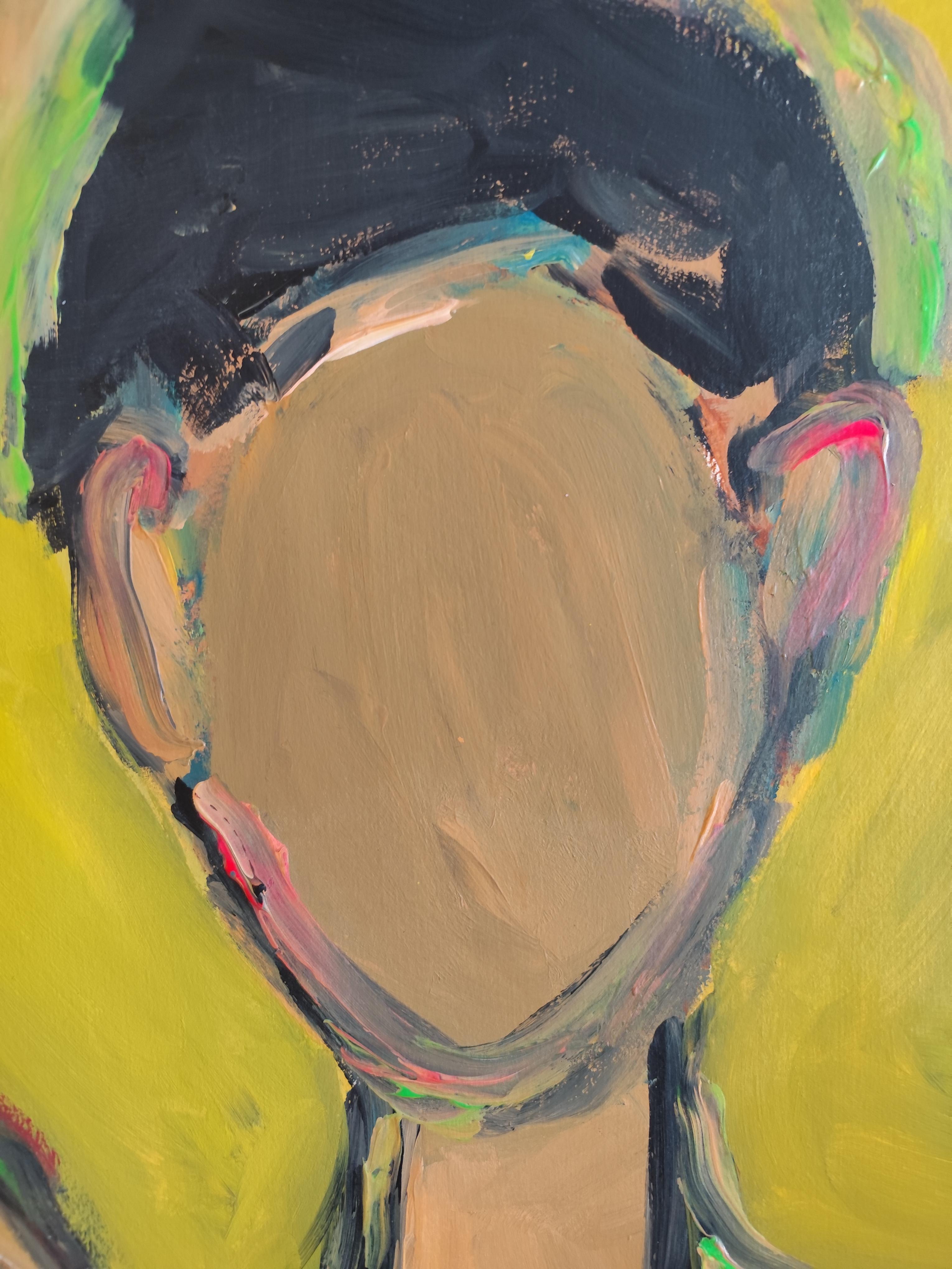 Contemporary large figurative painting of women on paper 