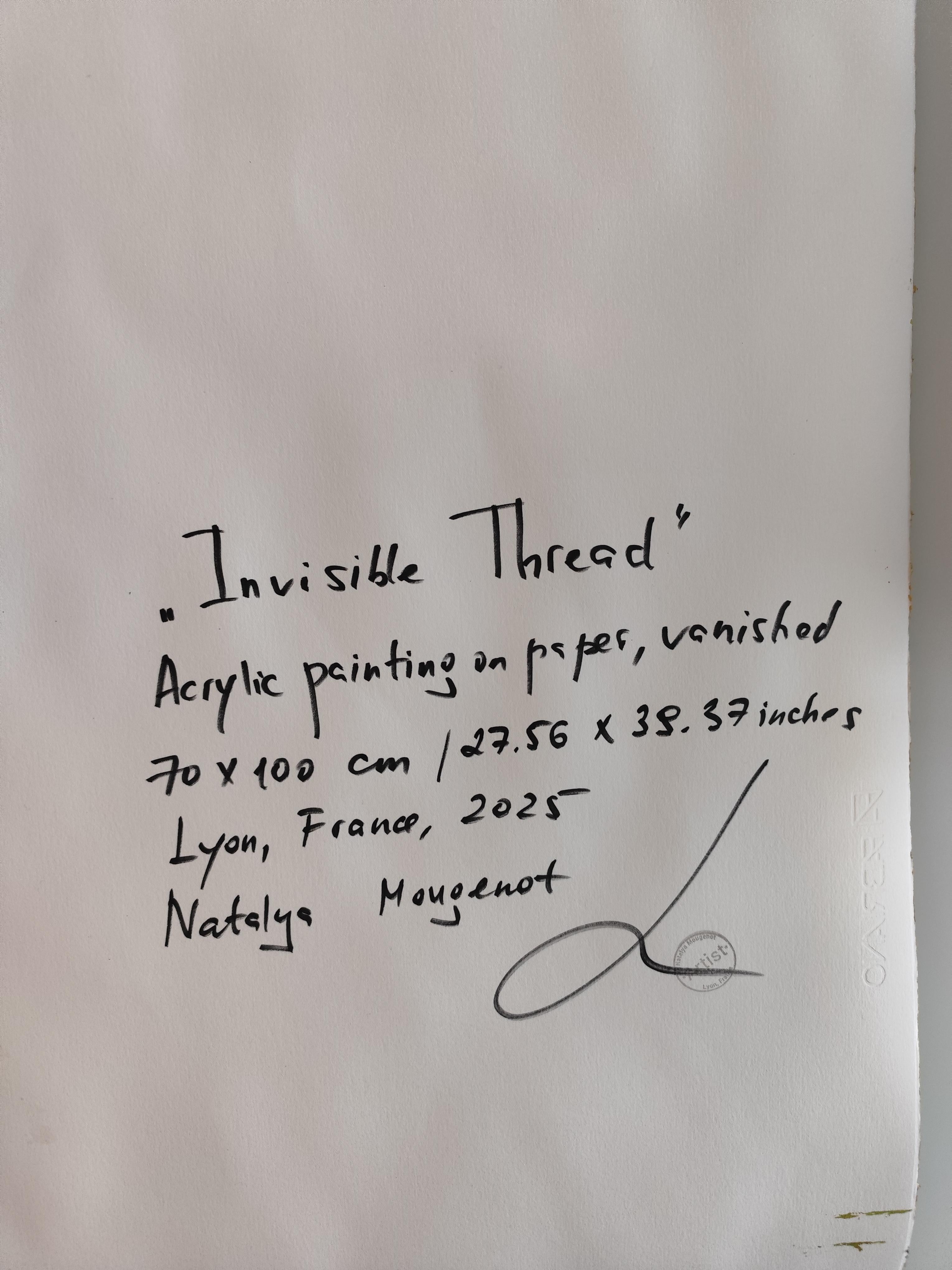 Contemporary large figurative painting of women on paper 