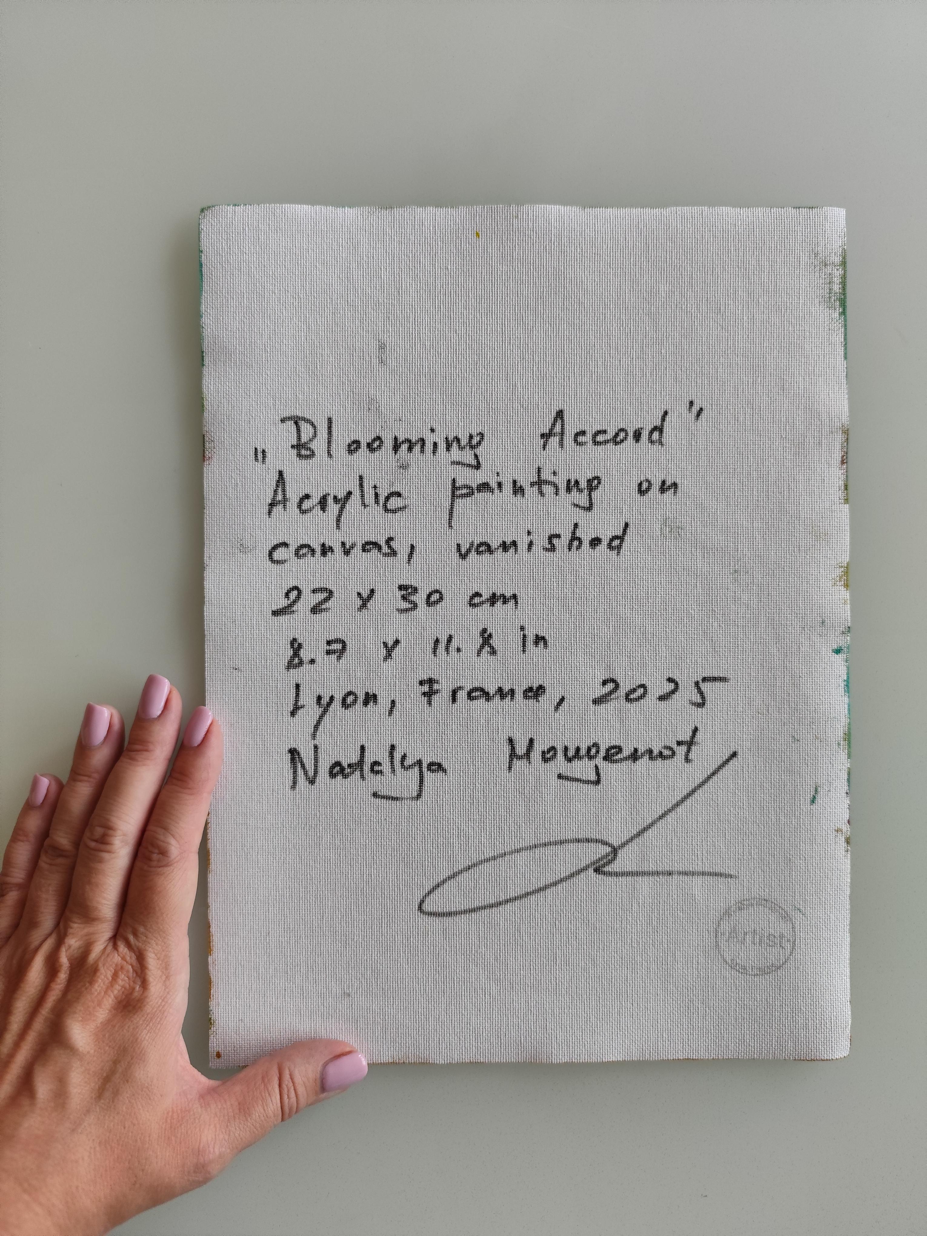 Contemporaryabstract expressionist floral painting  on canvas 