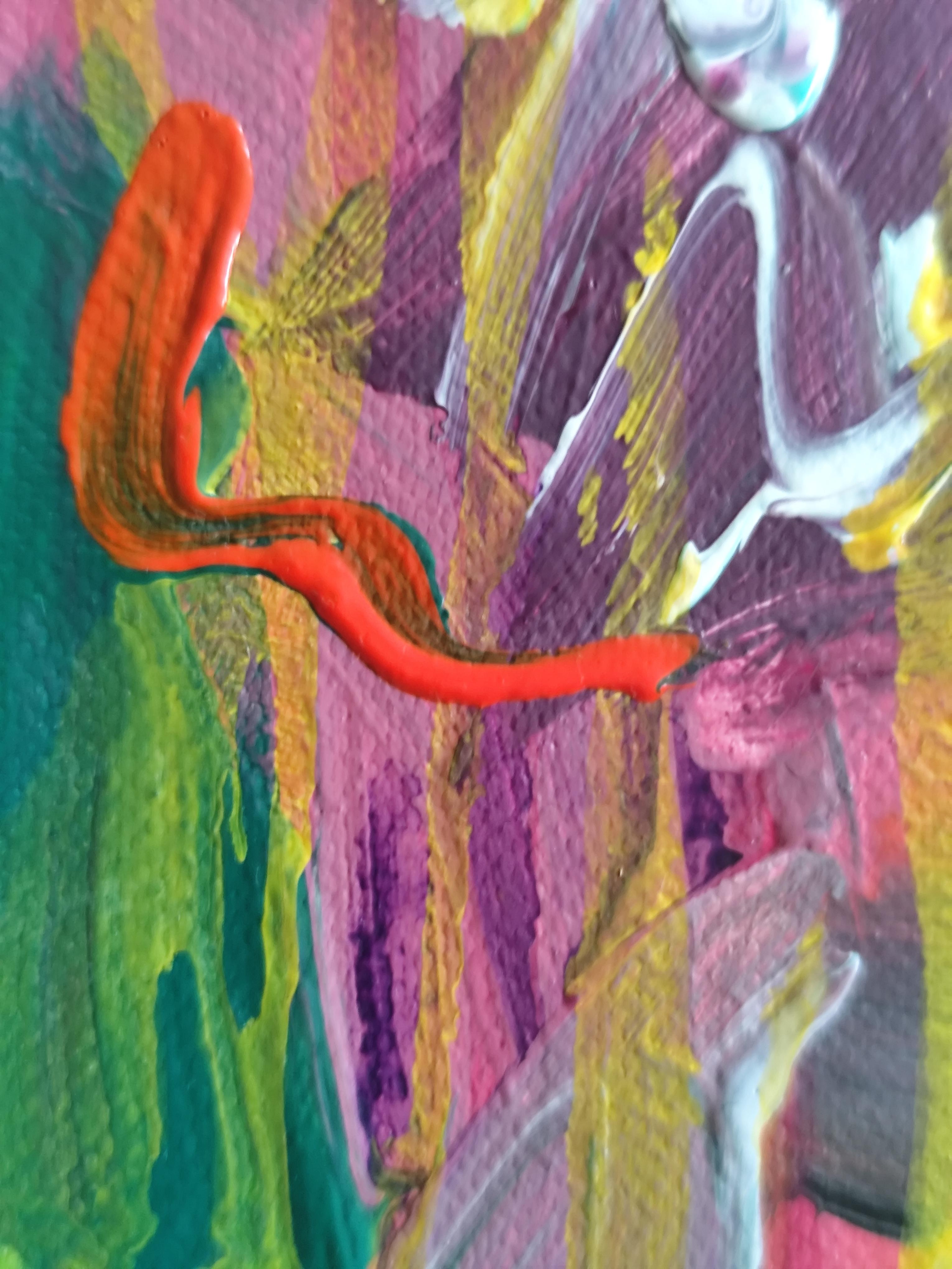 Peinture acrylique contemporaine sur toile 
