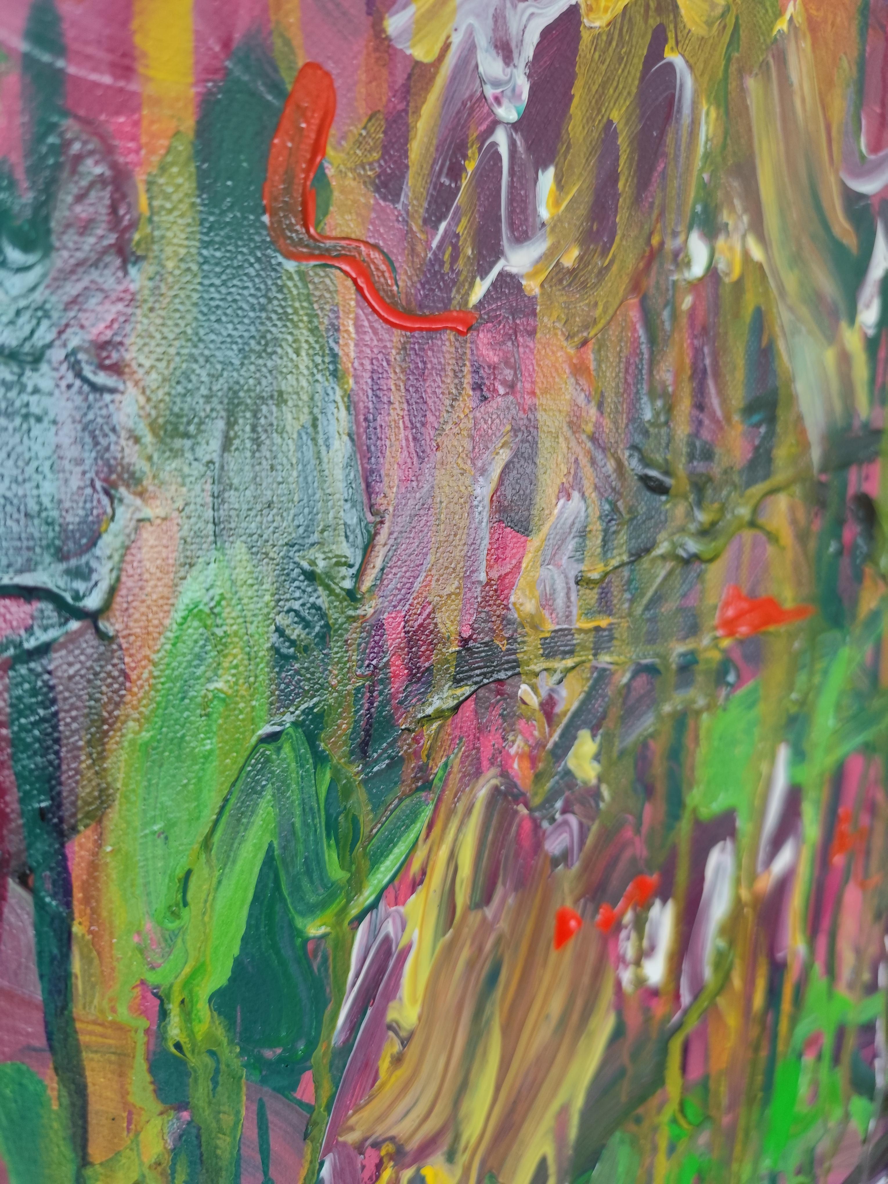 Peinture acrylique contemporaine sur toile 