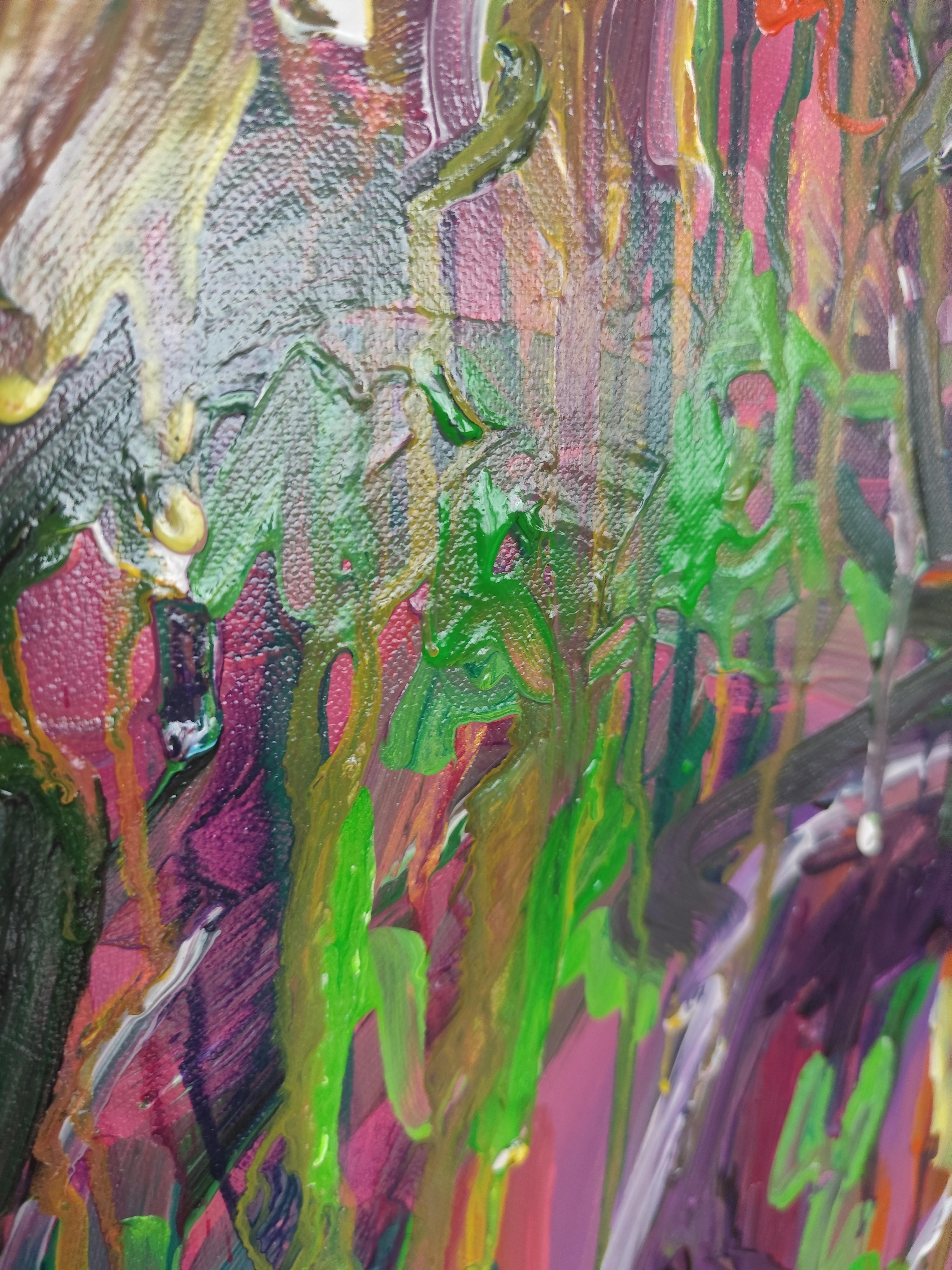 Peinture acrylique contemporaine sur toile 
