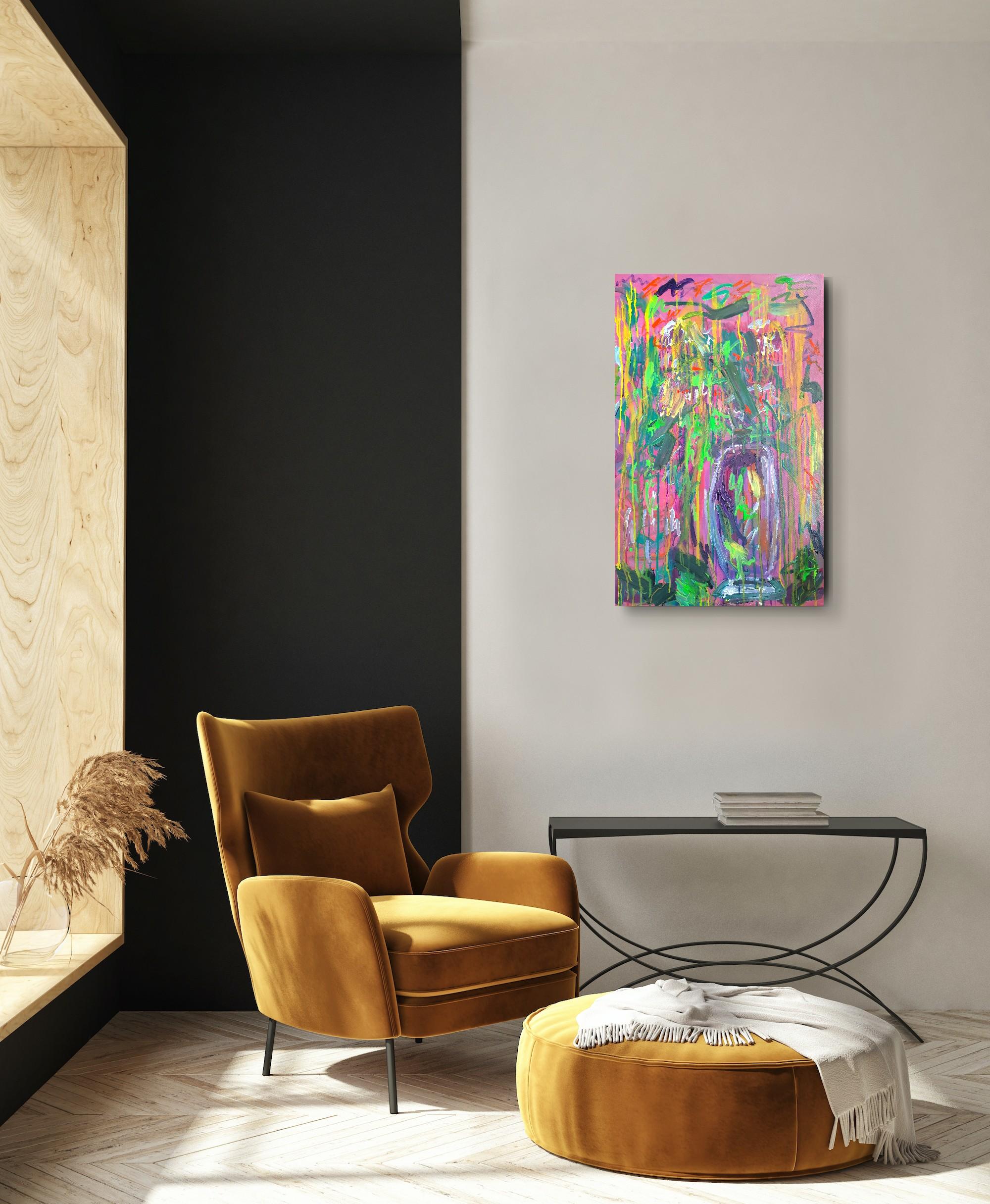 Peinture acrylique contemporaine sur toile 