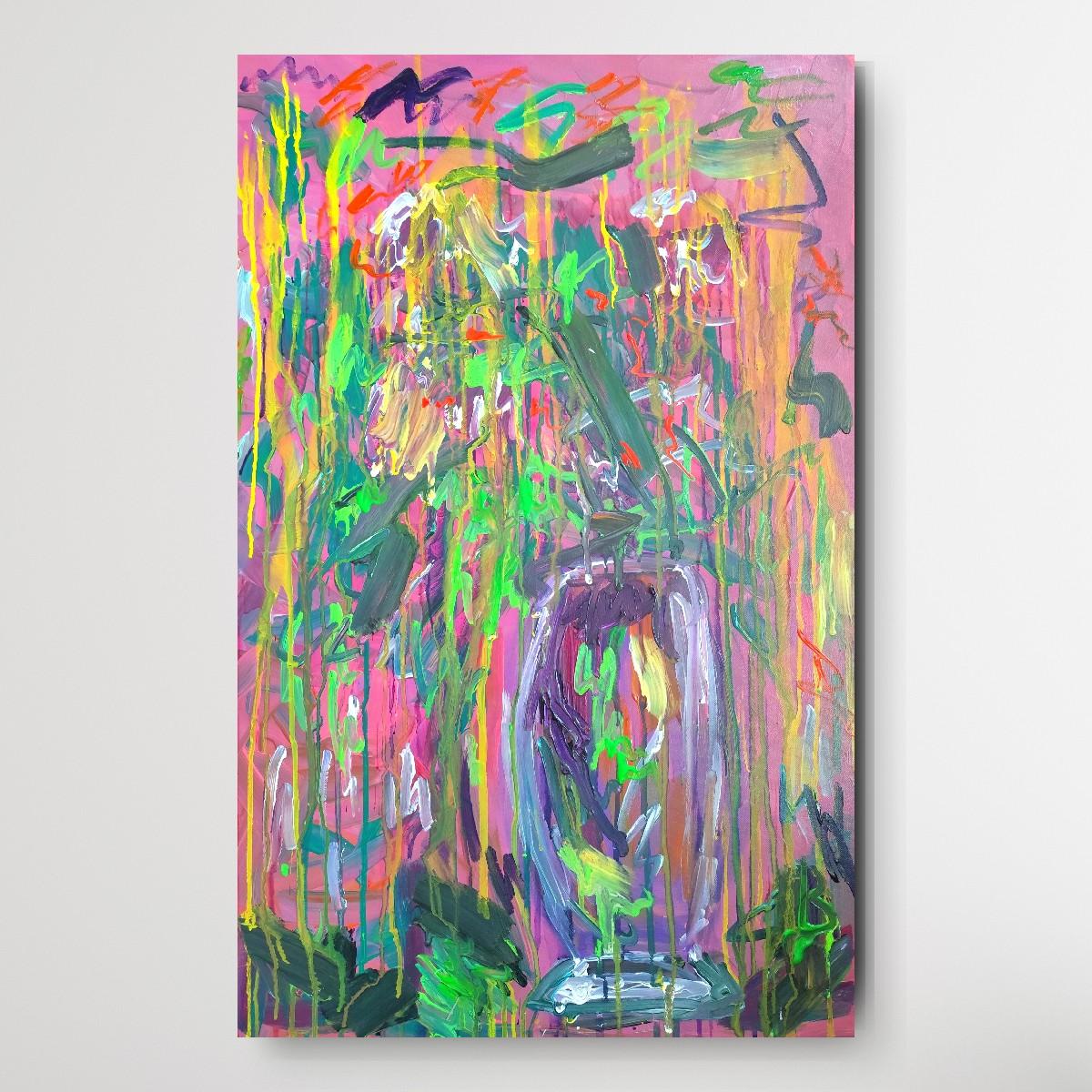 Cette œuvre d'art florale contemporaine unique nommée  La 