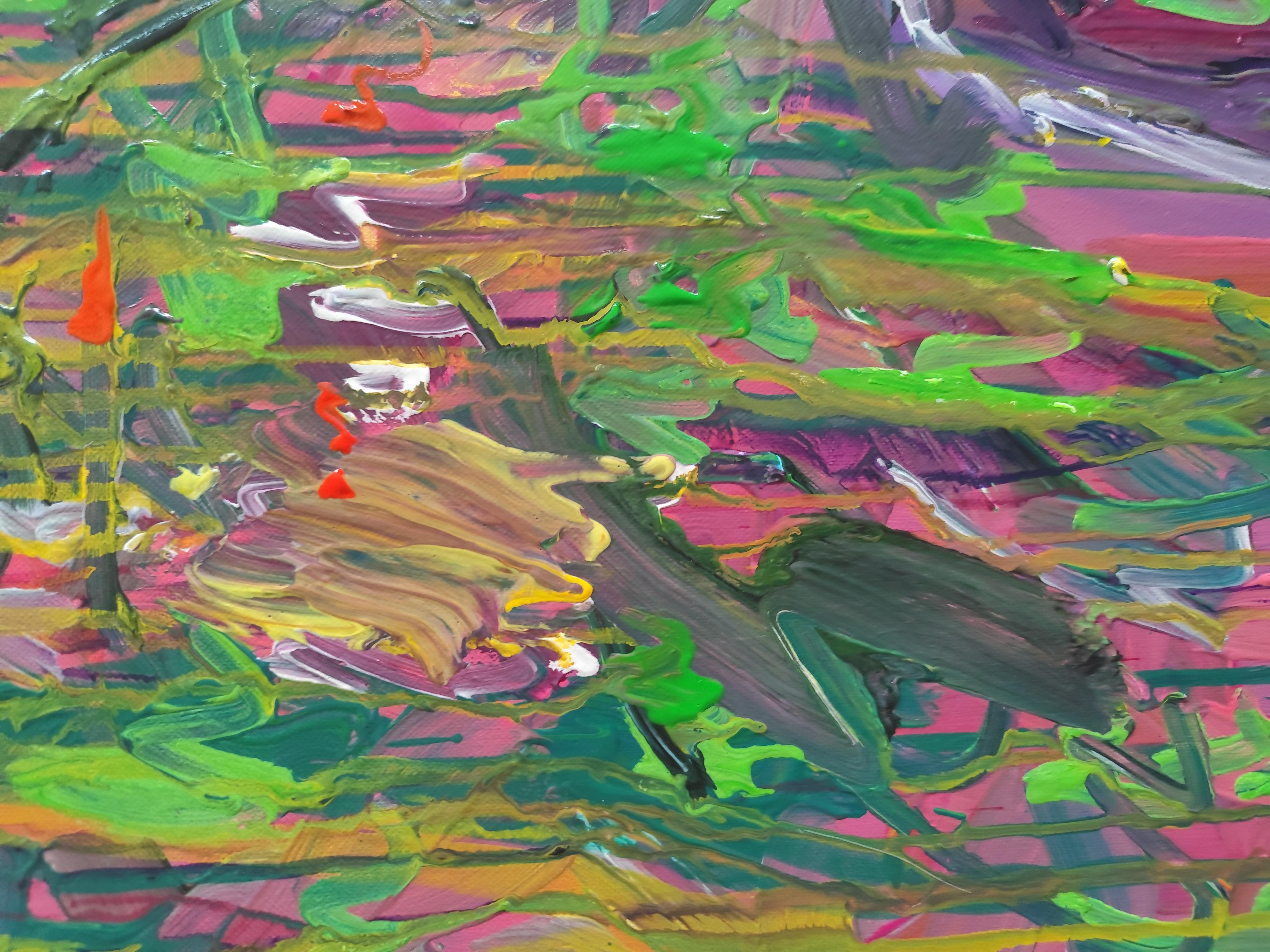 Peinture acrylique contemporaine sur toile 