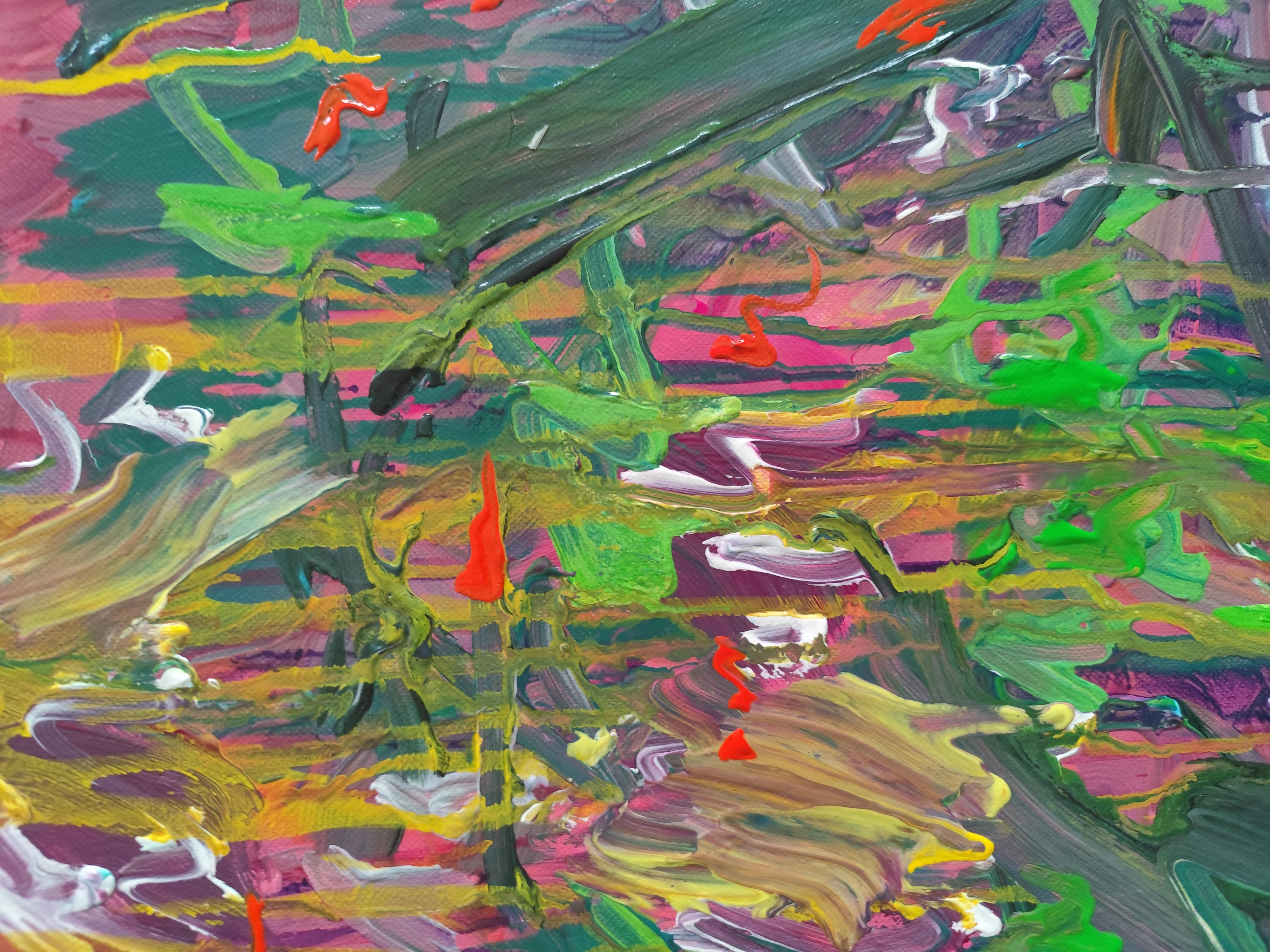 Peinture acrylique contemporaine sur toile 