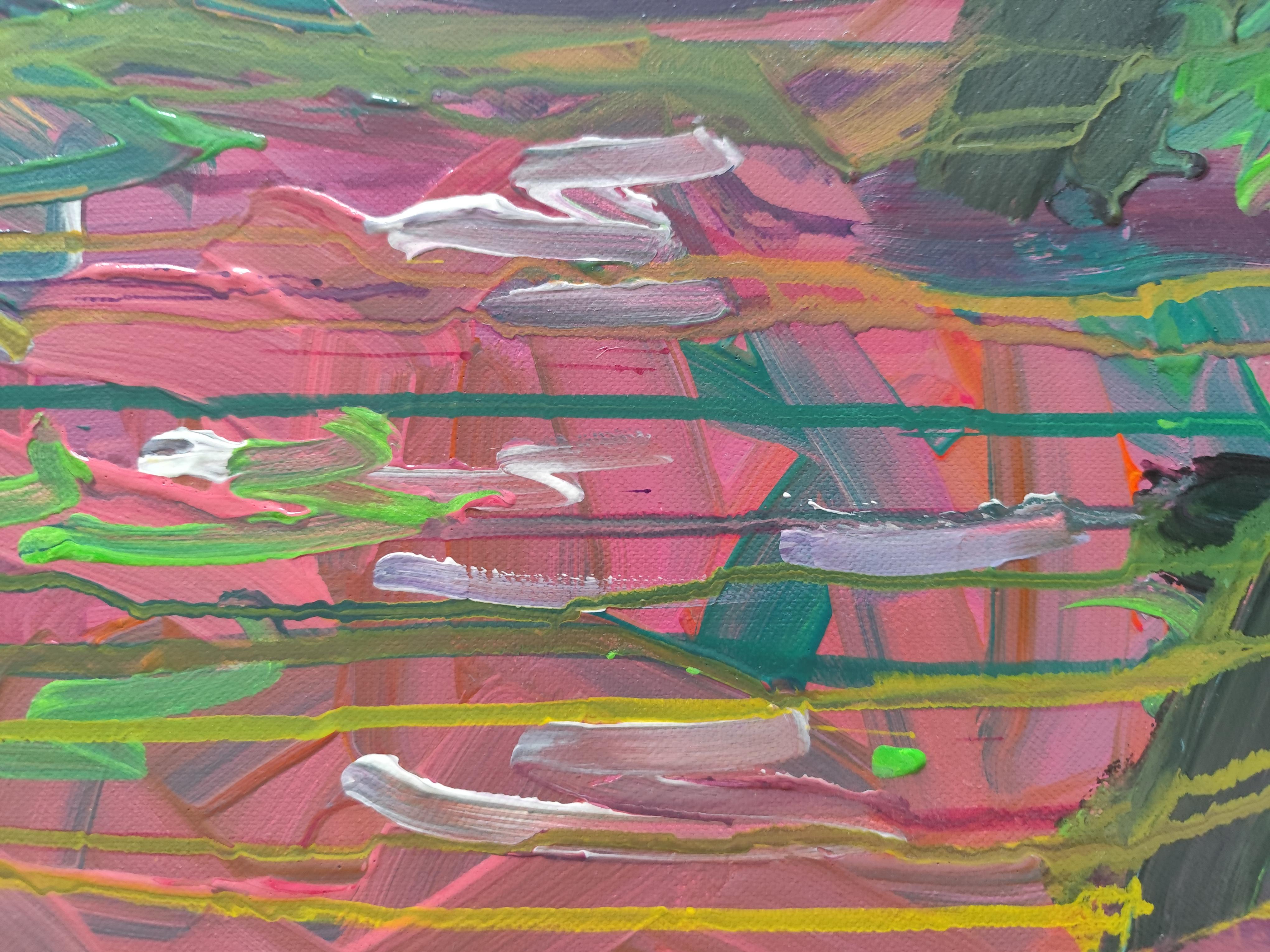 Peinture acrylique contemporaine sur toile 
