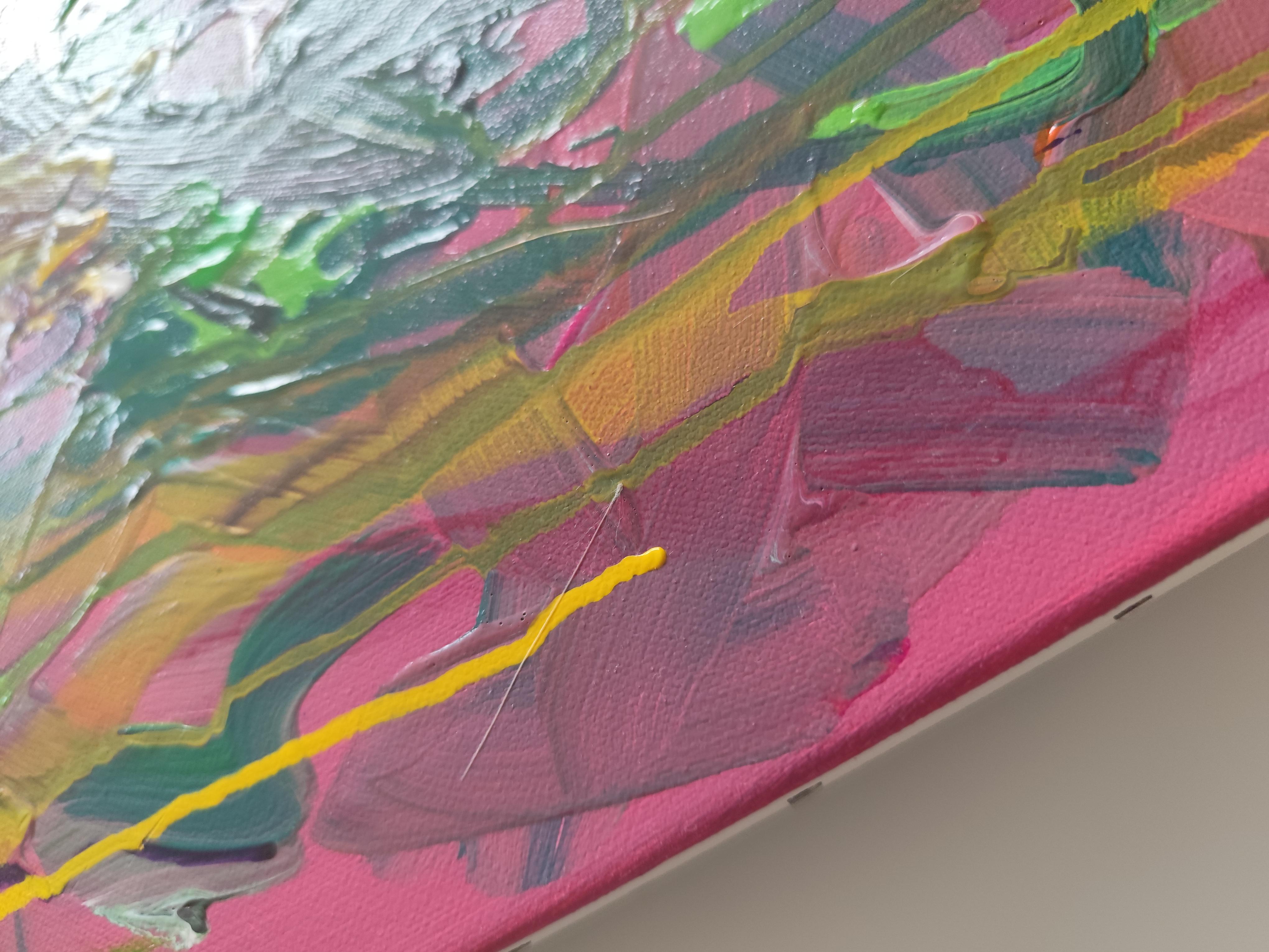 Peinture acrylique contemporaine sur toile 