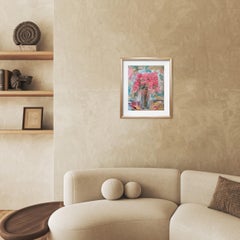 Flores expresivas impresionistas abstractas acrílico sobre papel "Inspiración floral"