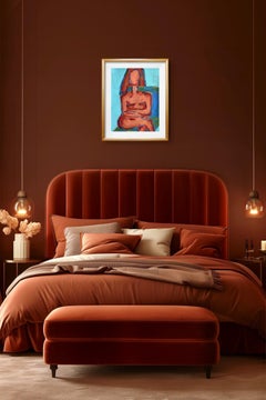 "Freie Frau" Zeitgenössische figurative nackte Frau Acrylmalerei auf Papier