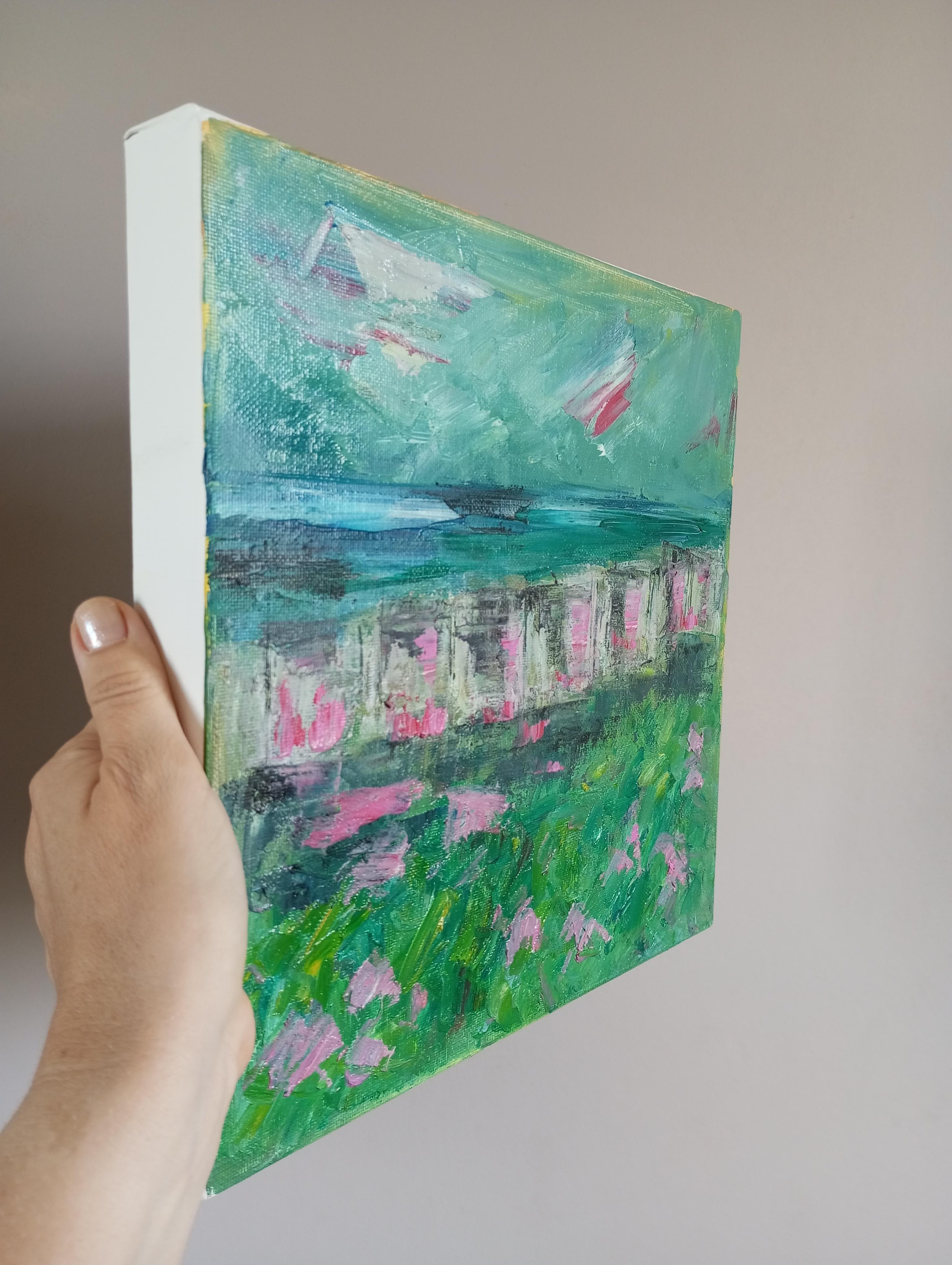J'ai travaillé sur une nouvelle série de petites peintures à l'huile. Celui-ci est l'un d'entre eux. Cette série est dédiée aux scènes de la vie quotidienne, en particulier aux moments passés à la plage où l'on se sent détendu et heureux.

Cette