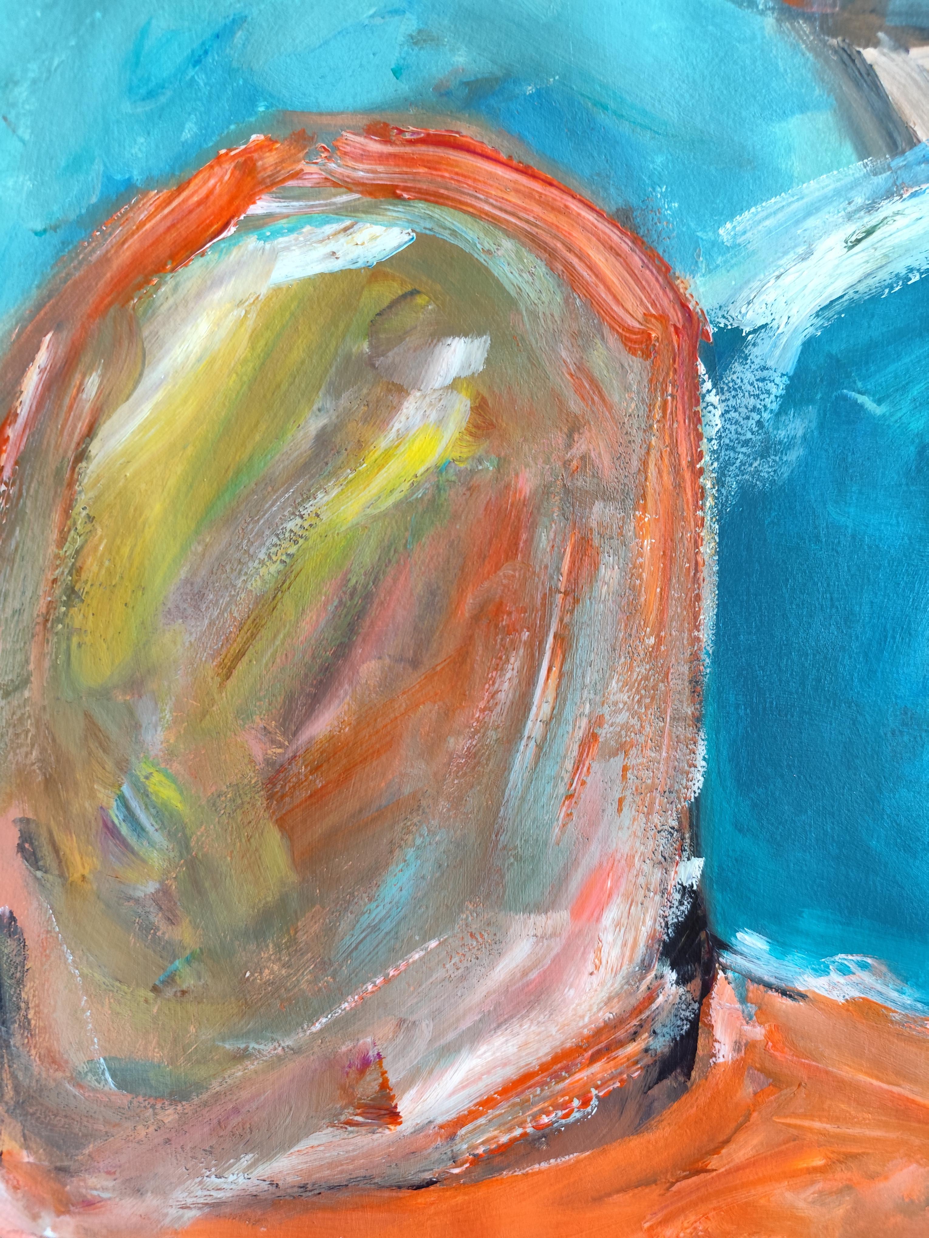 Quadro acrilico impressionista di coppia 