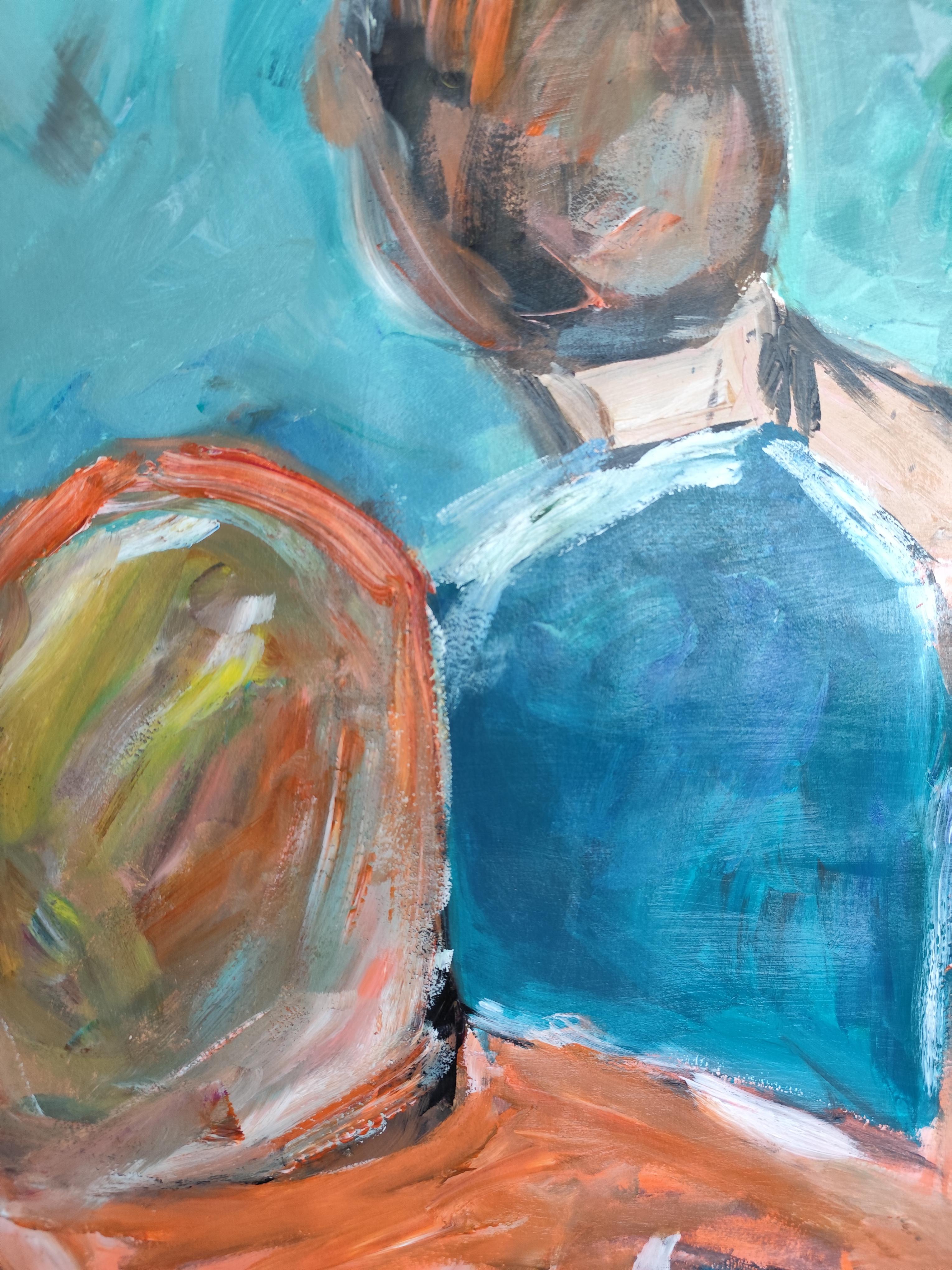 Quadro acrilico impressionista di coppia 