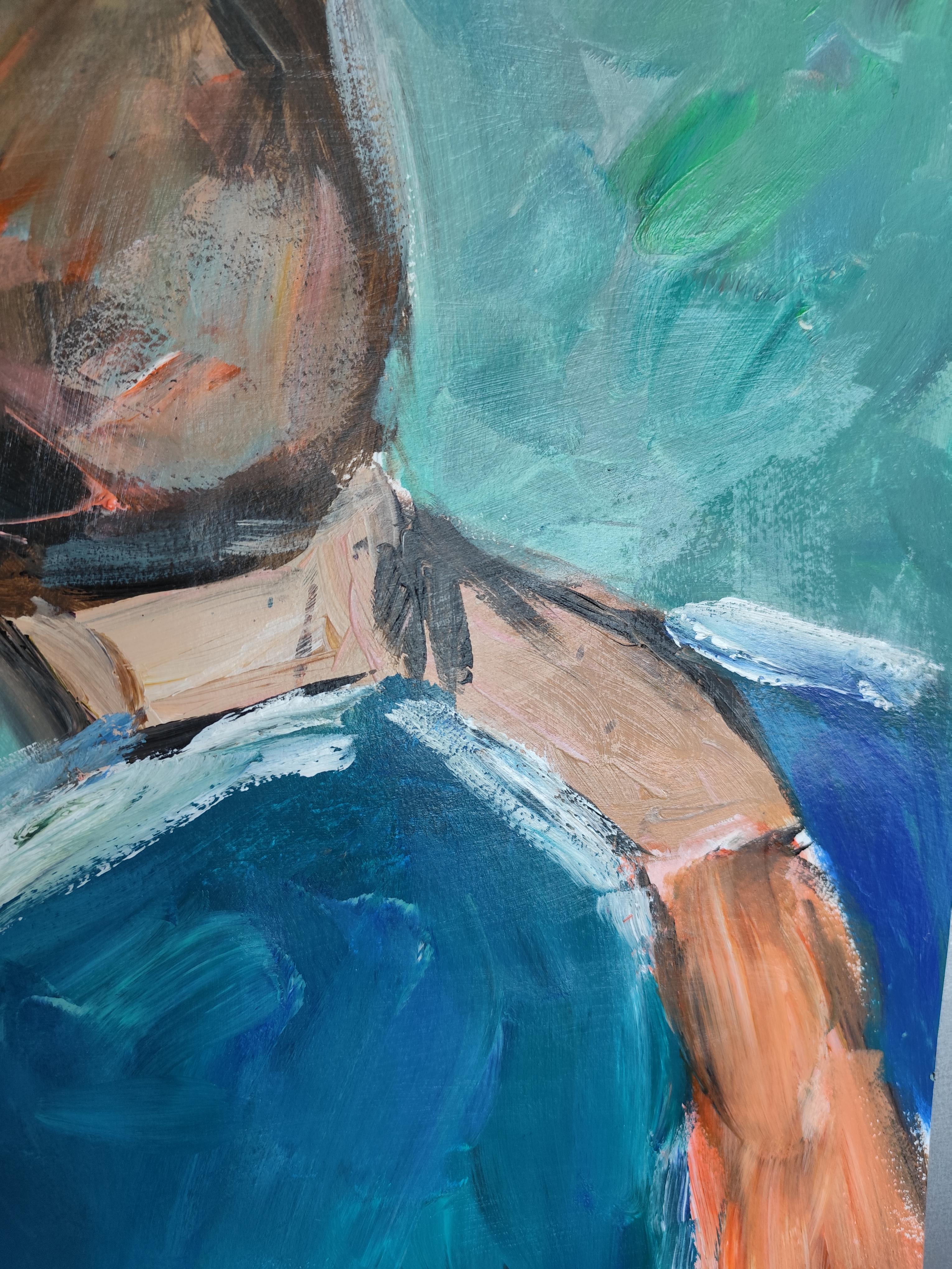 Quadro acrilico impressionista di coppia 