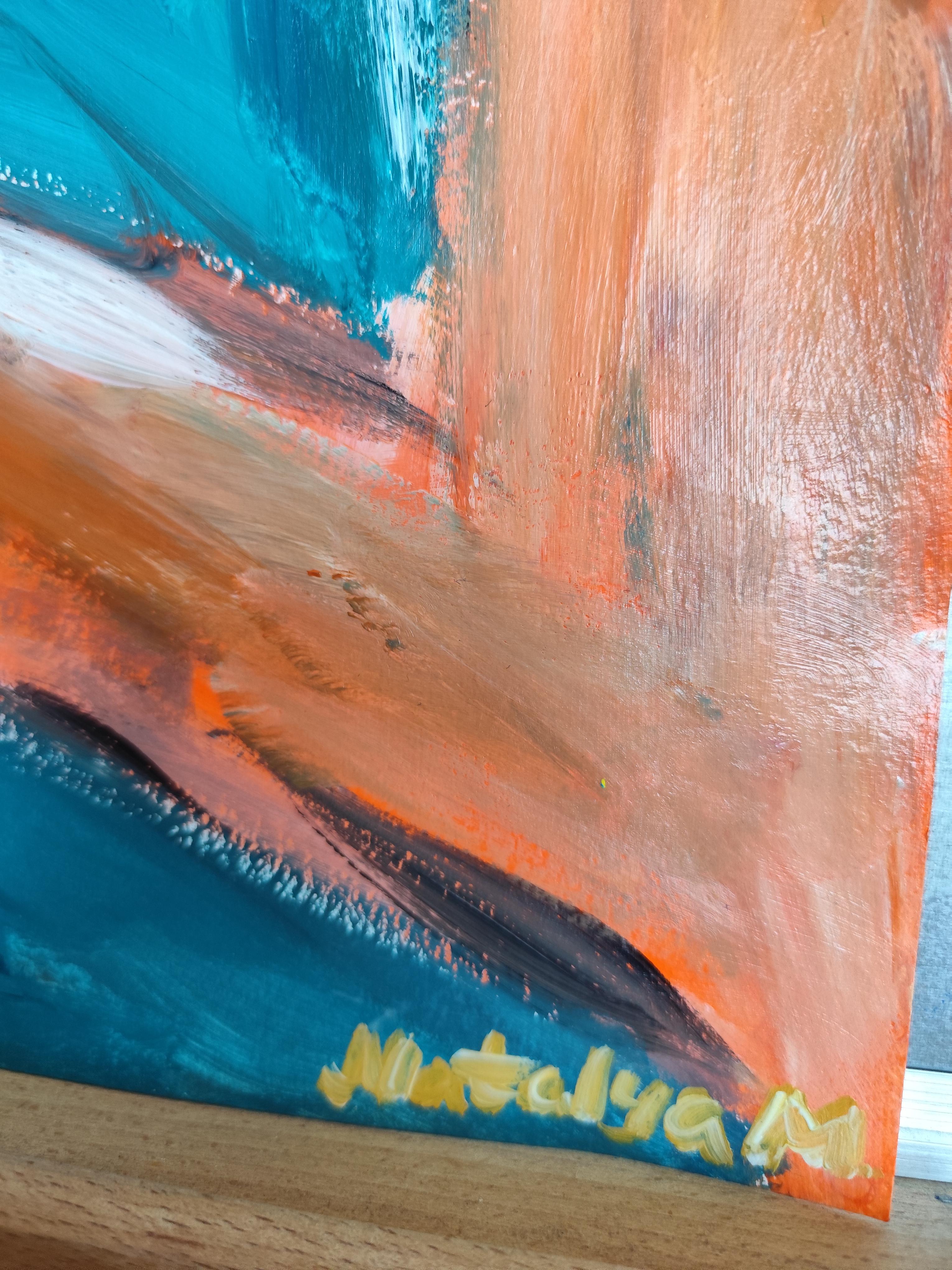 Quadro acrilico impressionista di coppia 