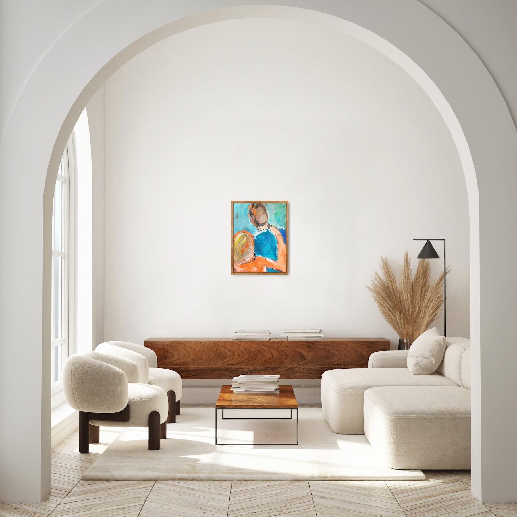 Quadro acrilico impressionista di coppia 