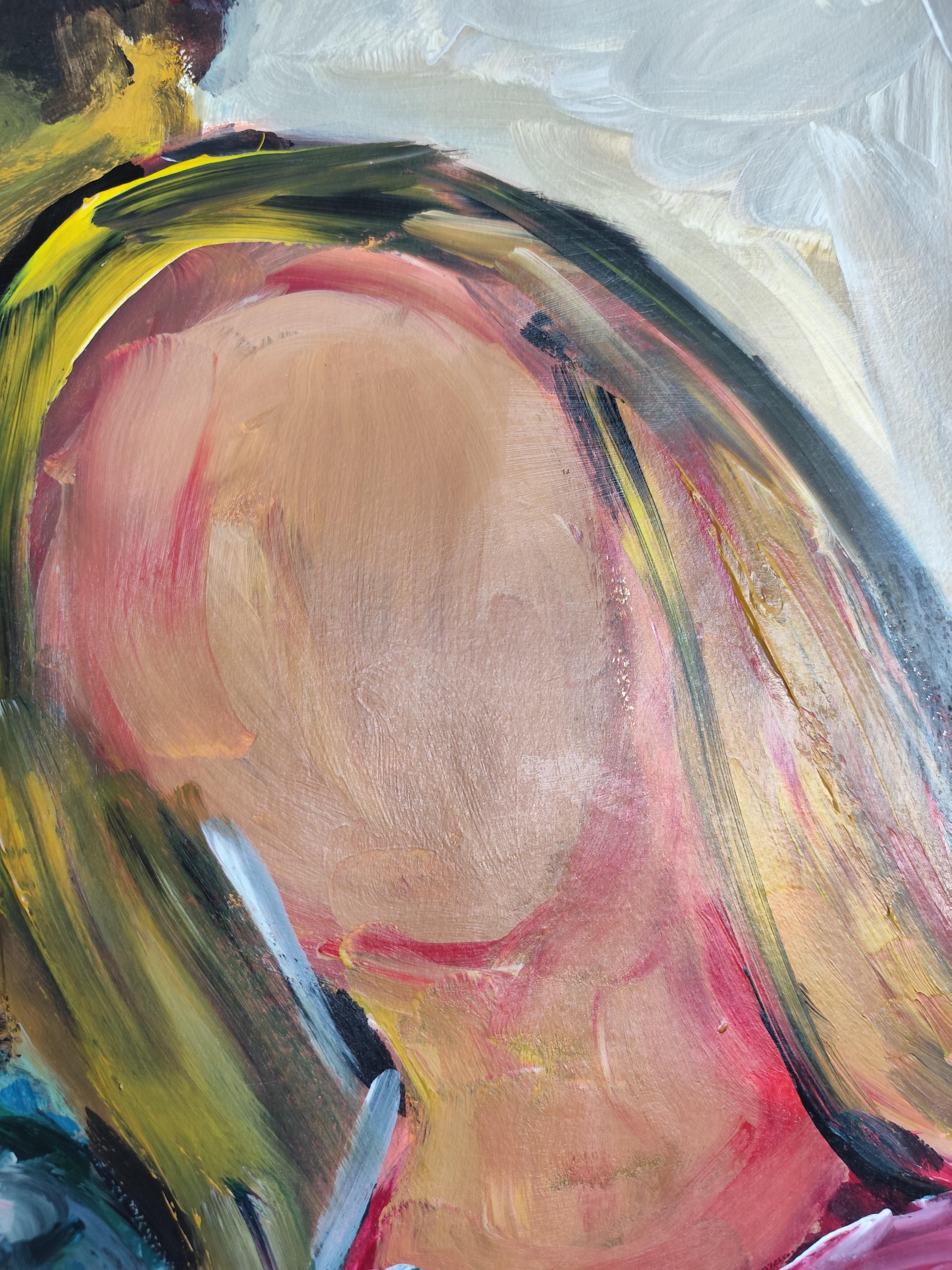 Pintura acrílica expresiva impresionista de una pareja 