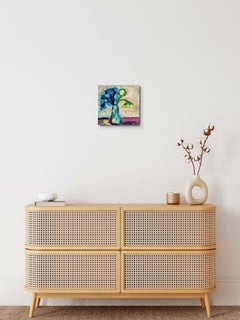 Impressionist floral vivid oil painting on canvas "The scent of a summer garden"