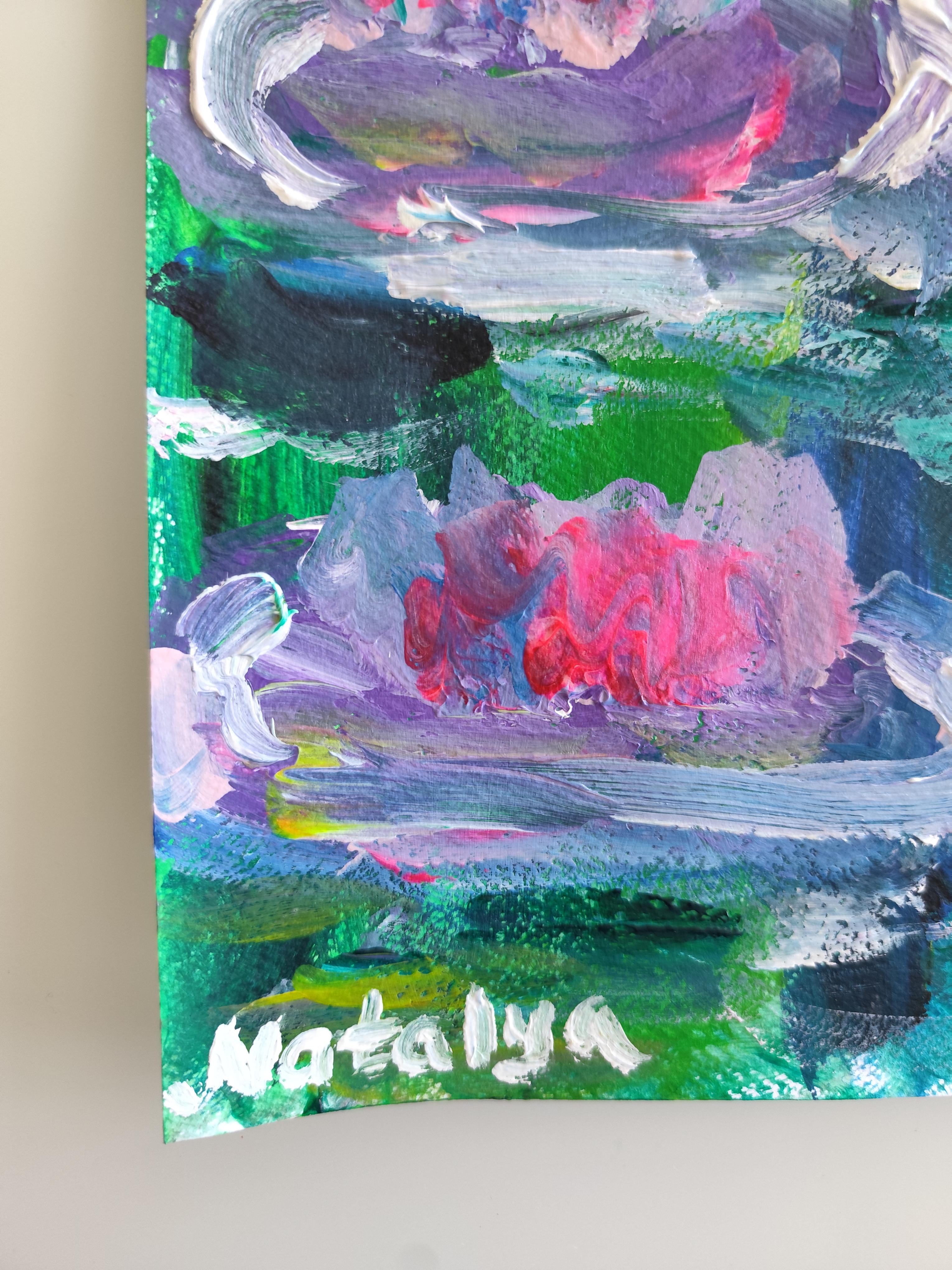 Impressionist painting of nymphs inspired by Claude Monet 